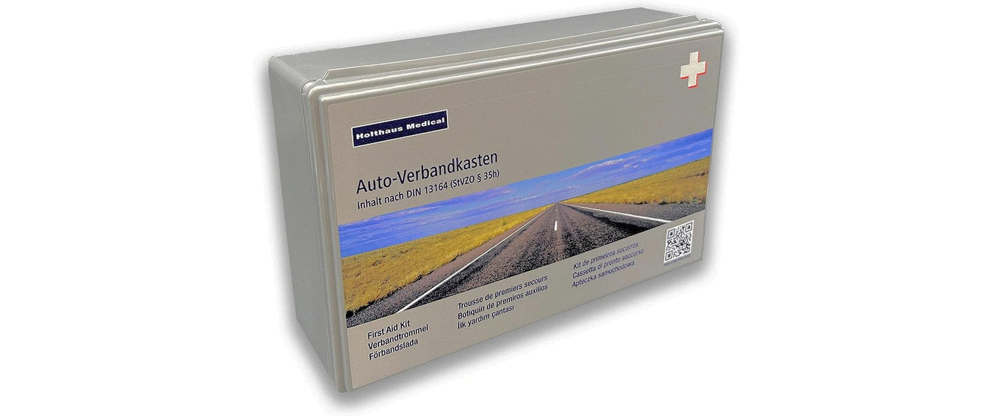 Holthaus Medical Erste-Hilfe-Set Klassik Box – für Auto, 260 × 170 × 80 mm, Kunststoff
