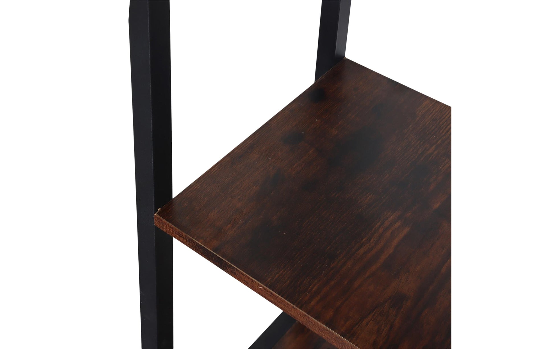 Relaxdays Garderobenständer – Stahl/MDF, Schwarz/Dunkelbraun, 120 × 40 × 190 cm