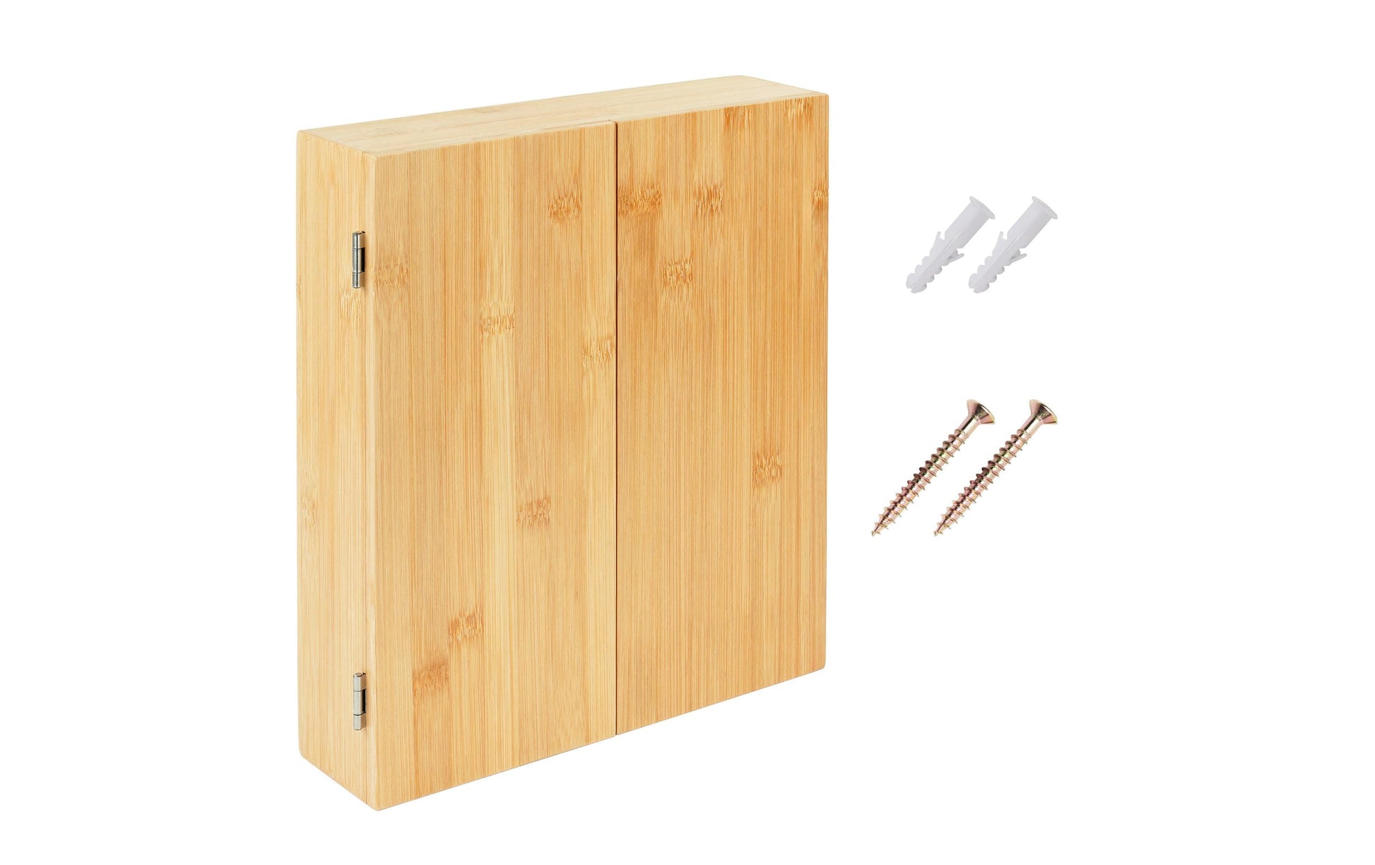 Relaxdays Teebeutelbox Bambus/Edelstahl, 9 Fächer, 26,5 × 7 × 31 cm, Hellbraun