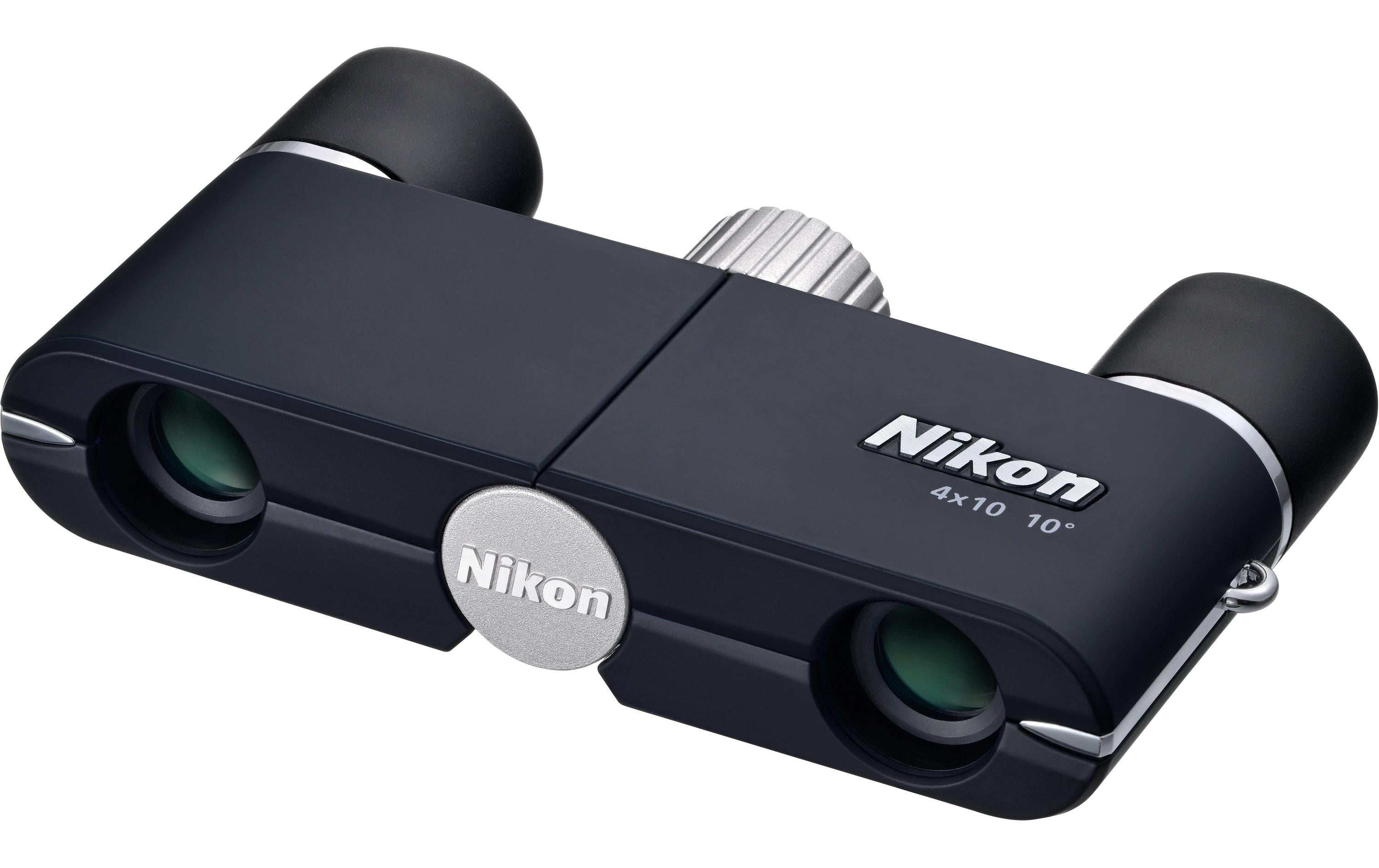 Nikon Fernglas 4x10 DCF Dunkelblau – Naheinstellgrenze 1,20 m, Sehfeld 175 m/1000 m, Dachkantprismen, 65 g