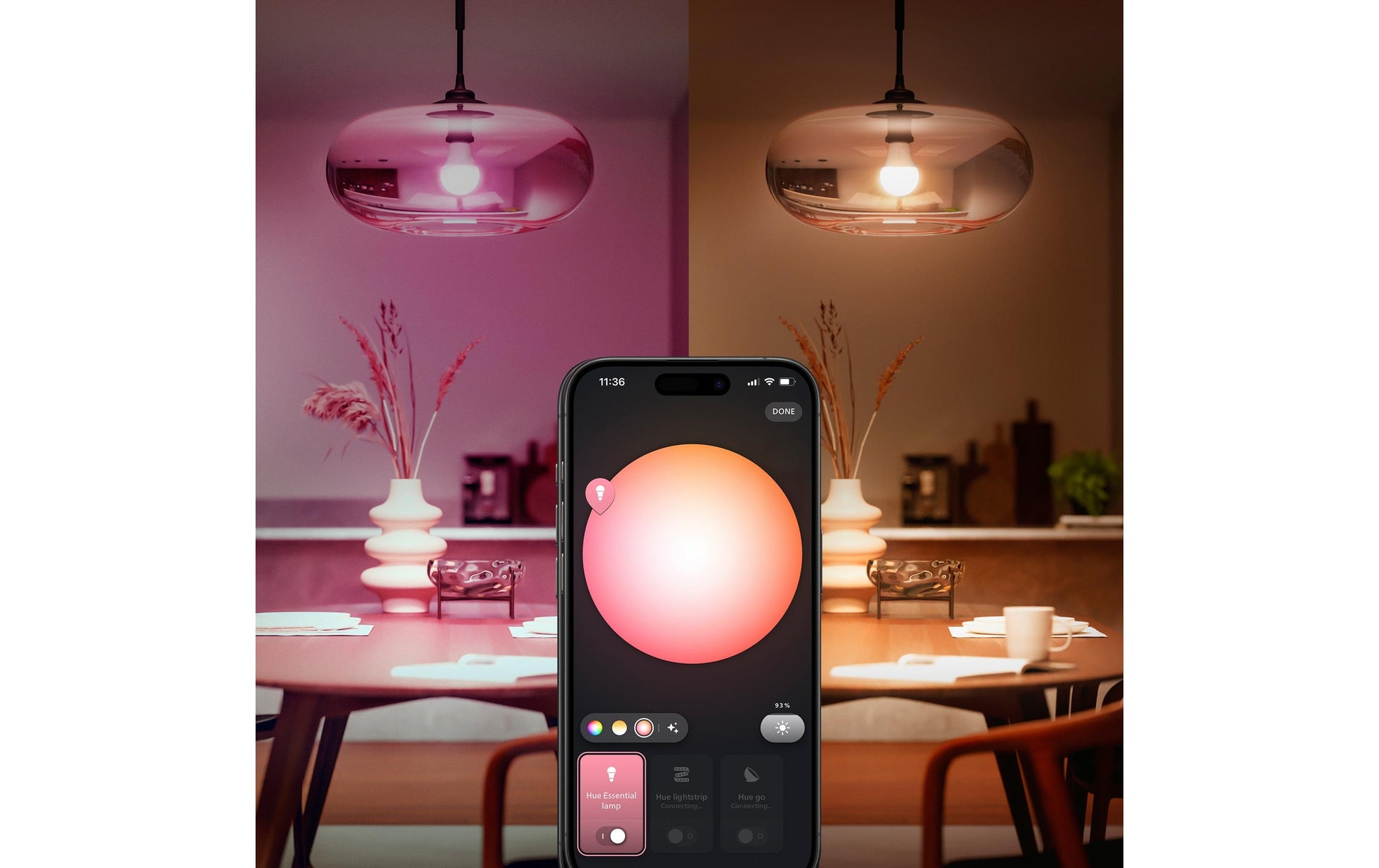 Philips Hue Essential White & Colour LED-Leuchtmittel GU10 – 4,7 W, 345 lm, mehrfarbig, für Bluetooth und iOS