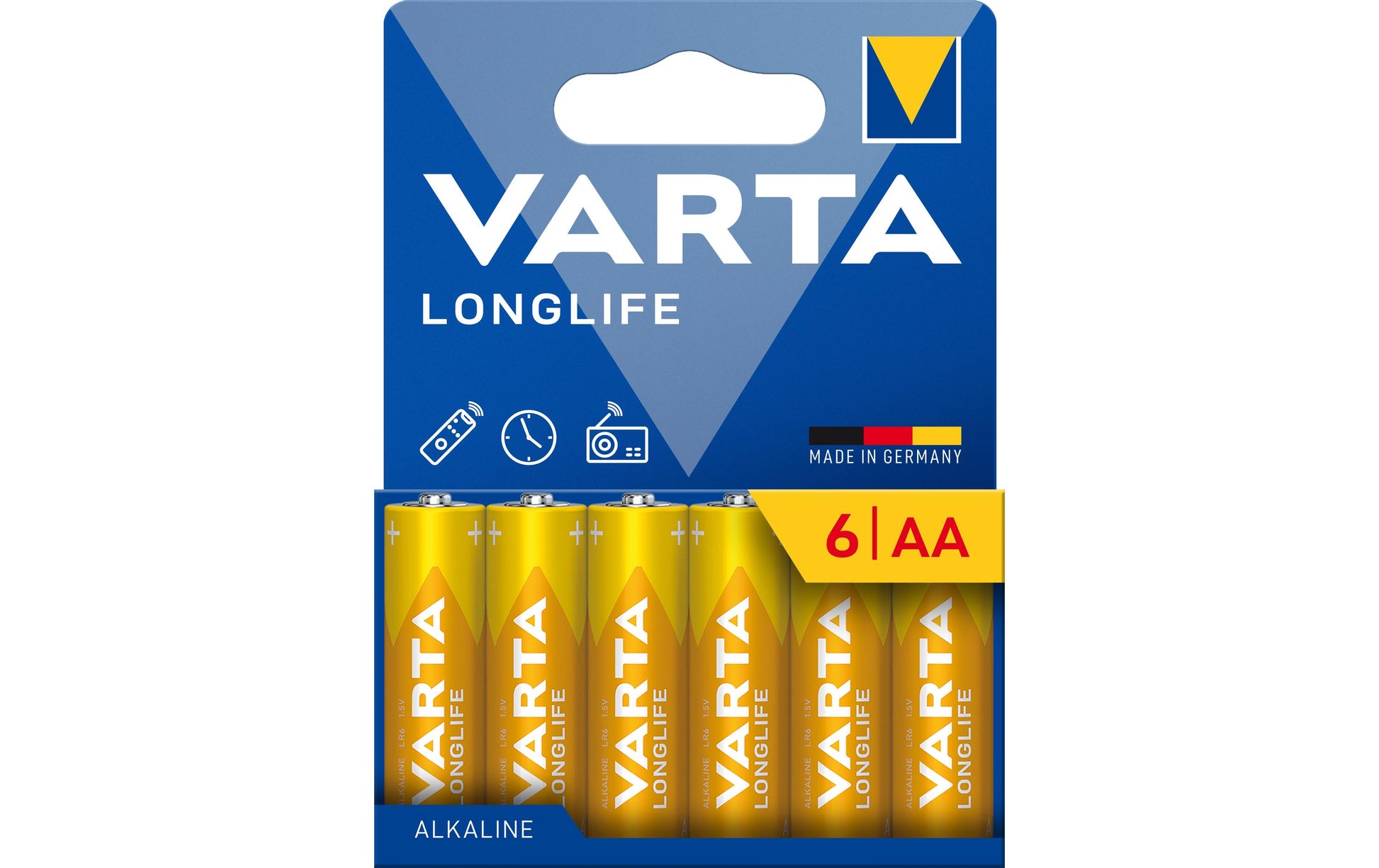 Varta AA Batterien – Alkaline, 1,5 V – 6 Stk.