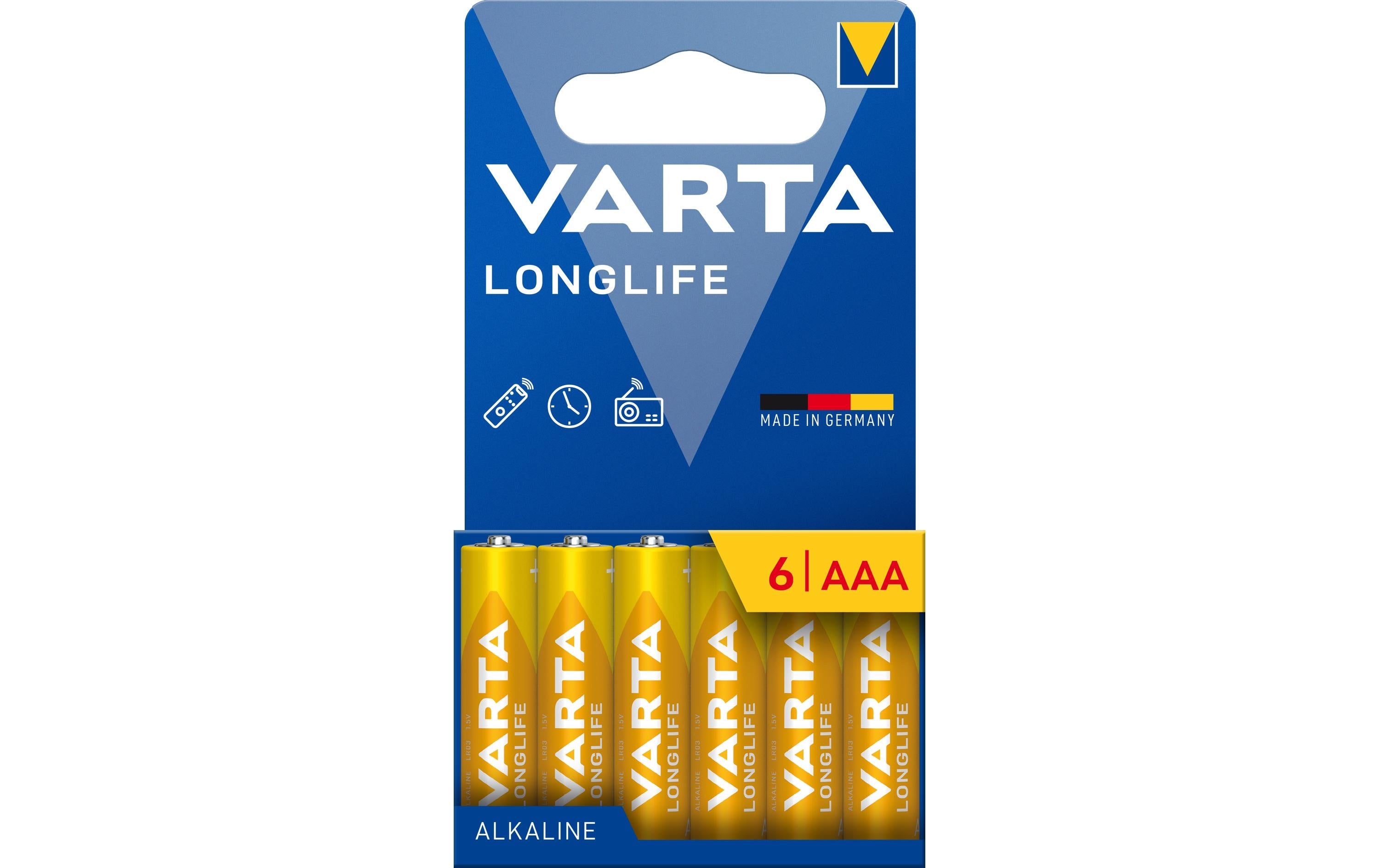 VARTA – AAA Batterien, Alkaline, 1,5 V – 6 Stk.