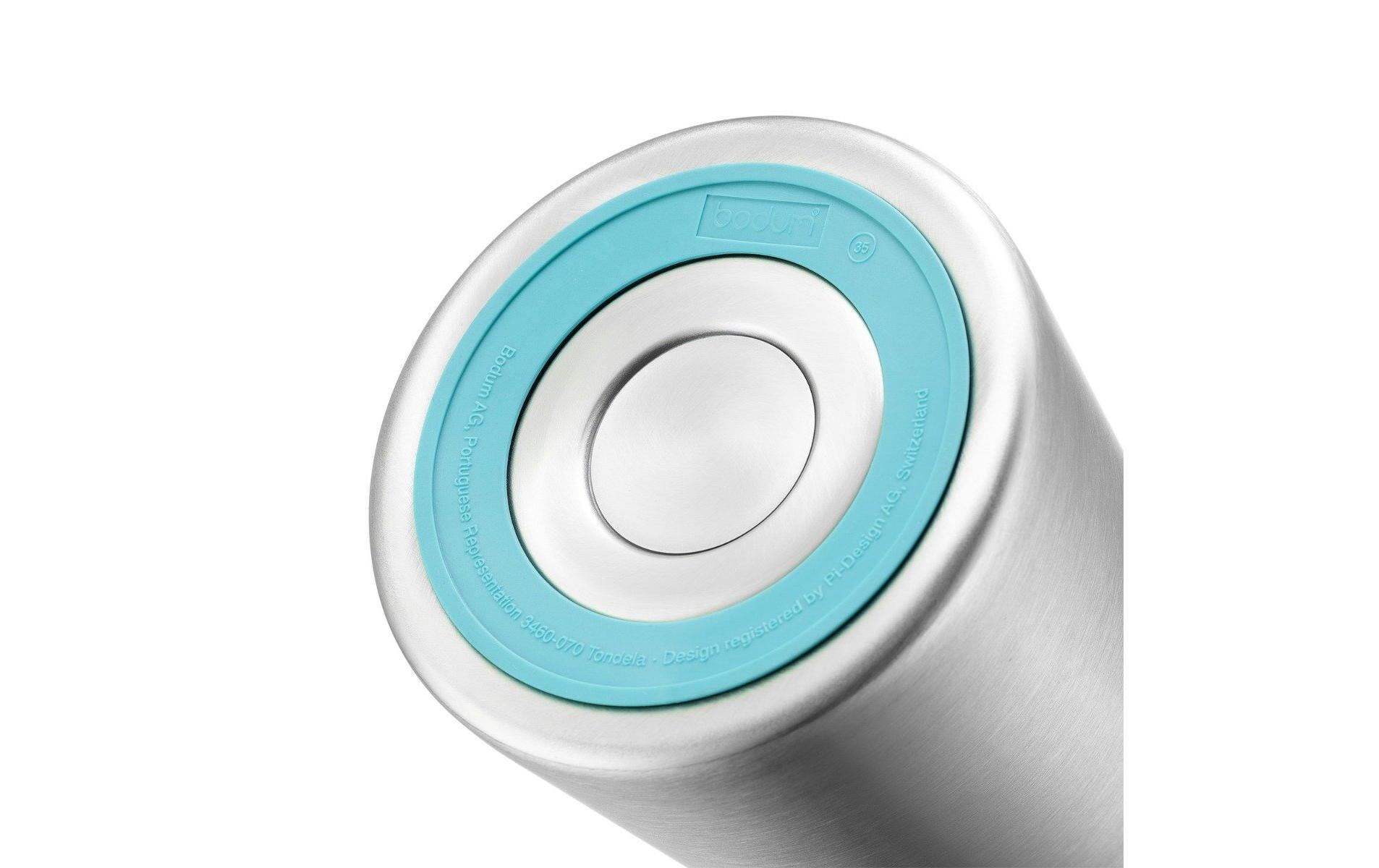 Bodum Thermoskanne Chambord – 1,1 l, Edelstahl, Blau, mit Deckel