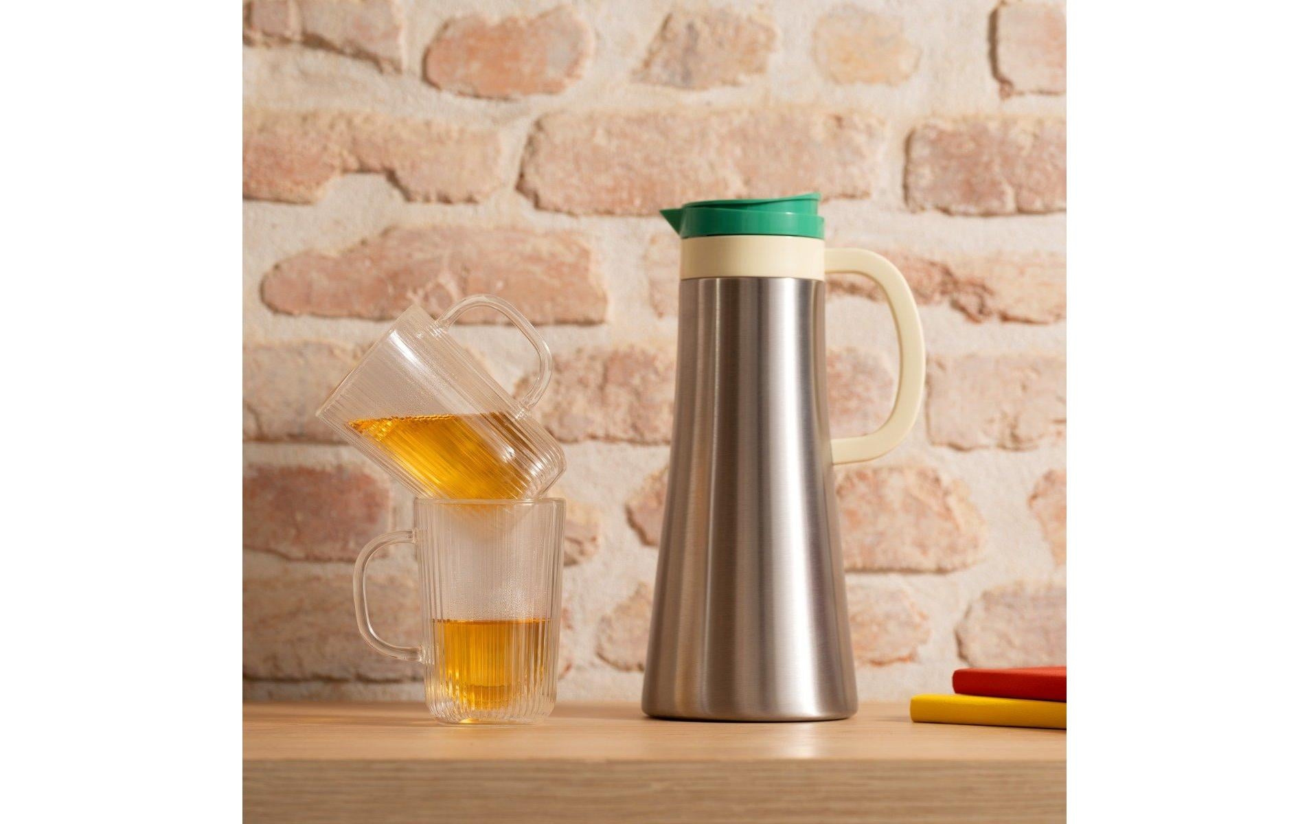 Bodum Thermoskanne Chambord – 1,1 l, Edelstahl, mit Deckel