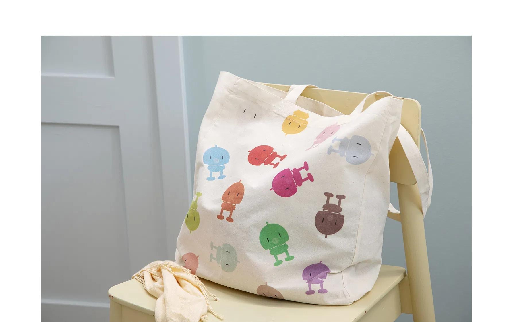 Hoptimist Stofftasche, Baumwolle, Mehrfarbig, 400×460 mm
