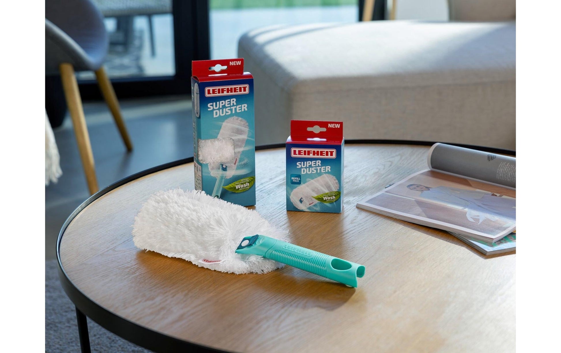 Leifheit Superduster Staubwedel – Mikrofaser, Weiss, 1 Stk.