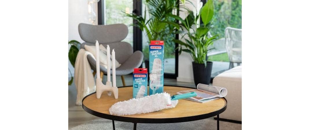 Leifheit Superduster XL Staubwedel – Mikrofaser – Weiss/Türkis