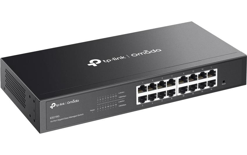 TP-Link Omada ES216G – Managed Switch – 16×GbE, L2, 19" Rack