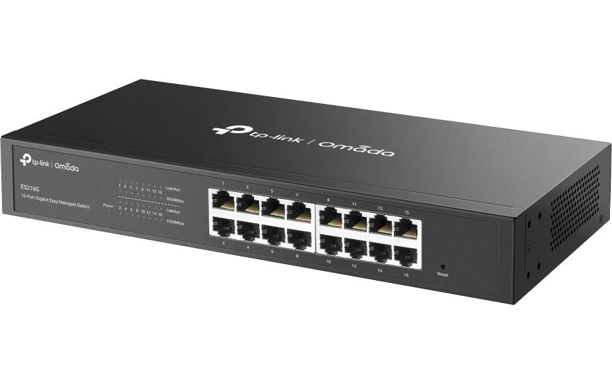 TP-Link Omada ES216G – Managed Switch – 16×GbE, L2, 19" Rack
