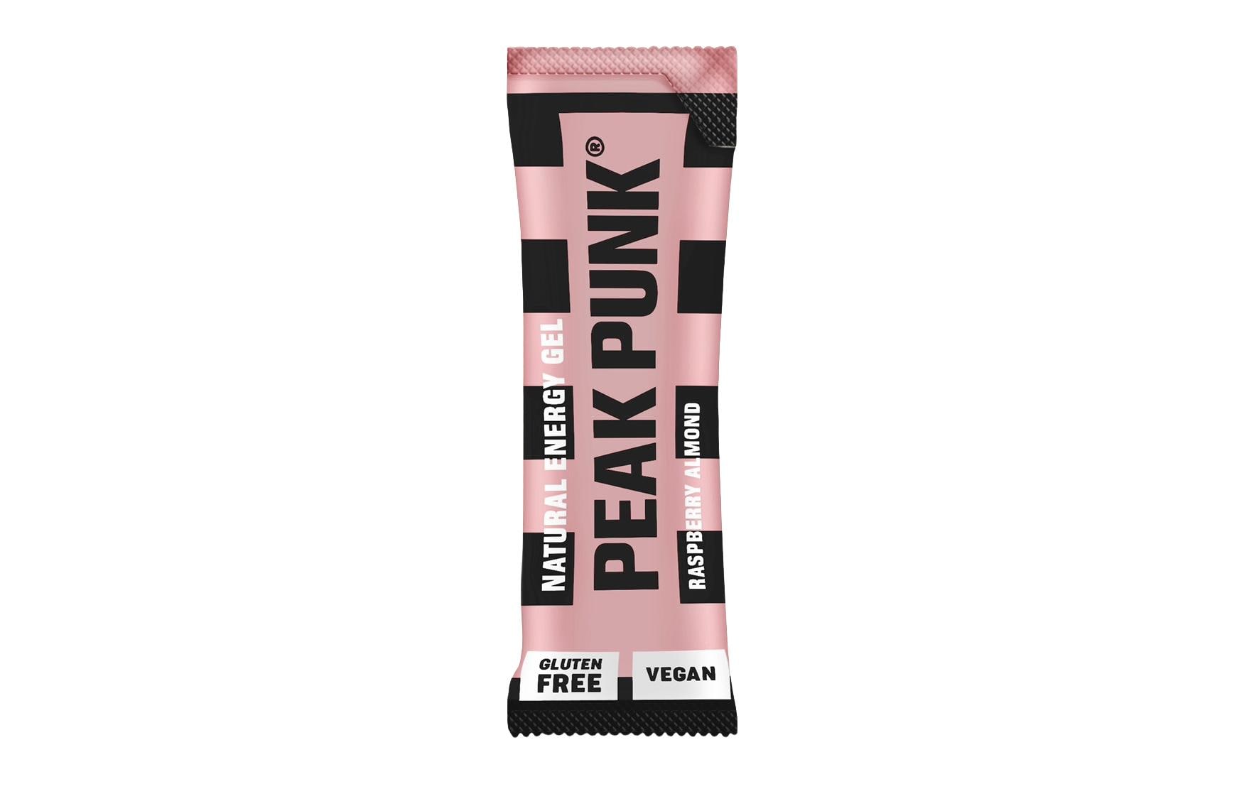 Peak punk Natural Energy Gel Energie-Gel Himbeere & Mandel, bio – 12 × 25 g