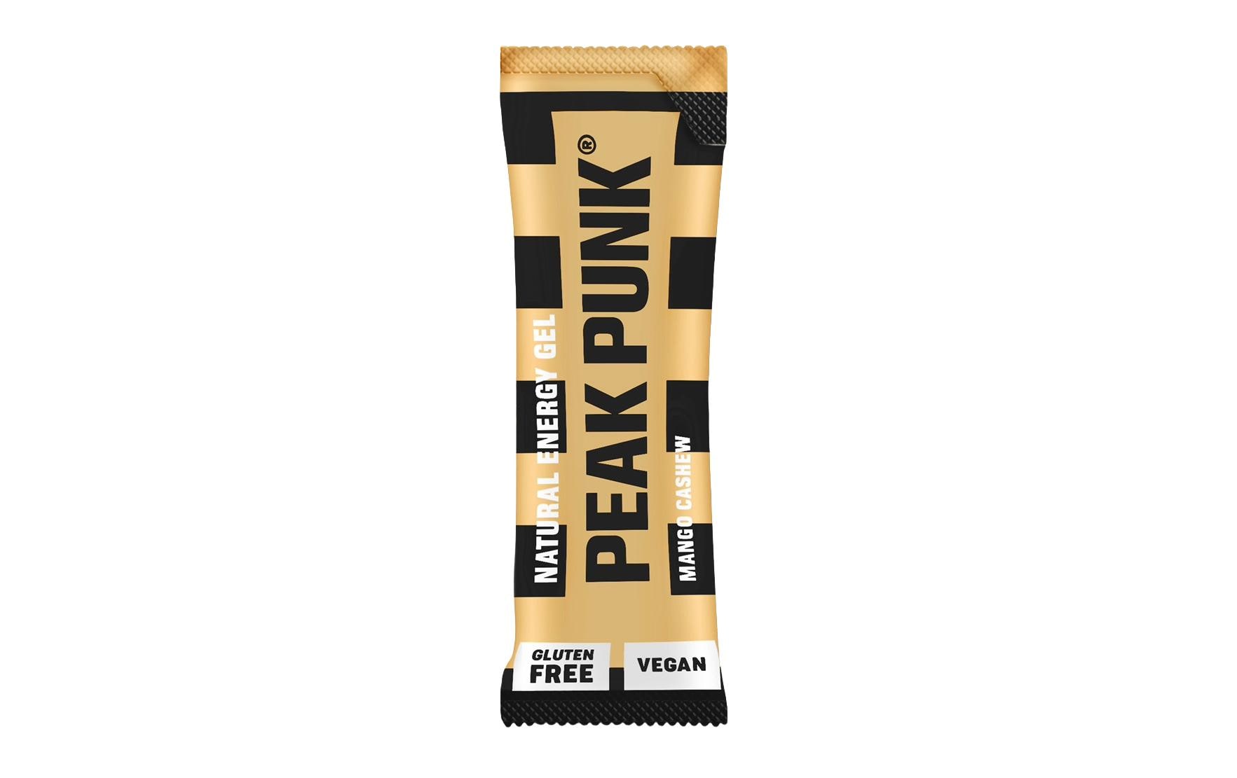Peak punk Natural Energy Gel – Mango Cashew, glutenfrei – 12 × 25 g