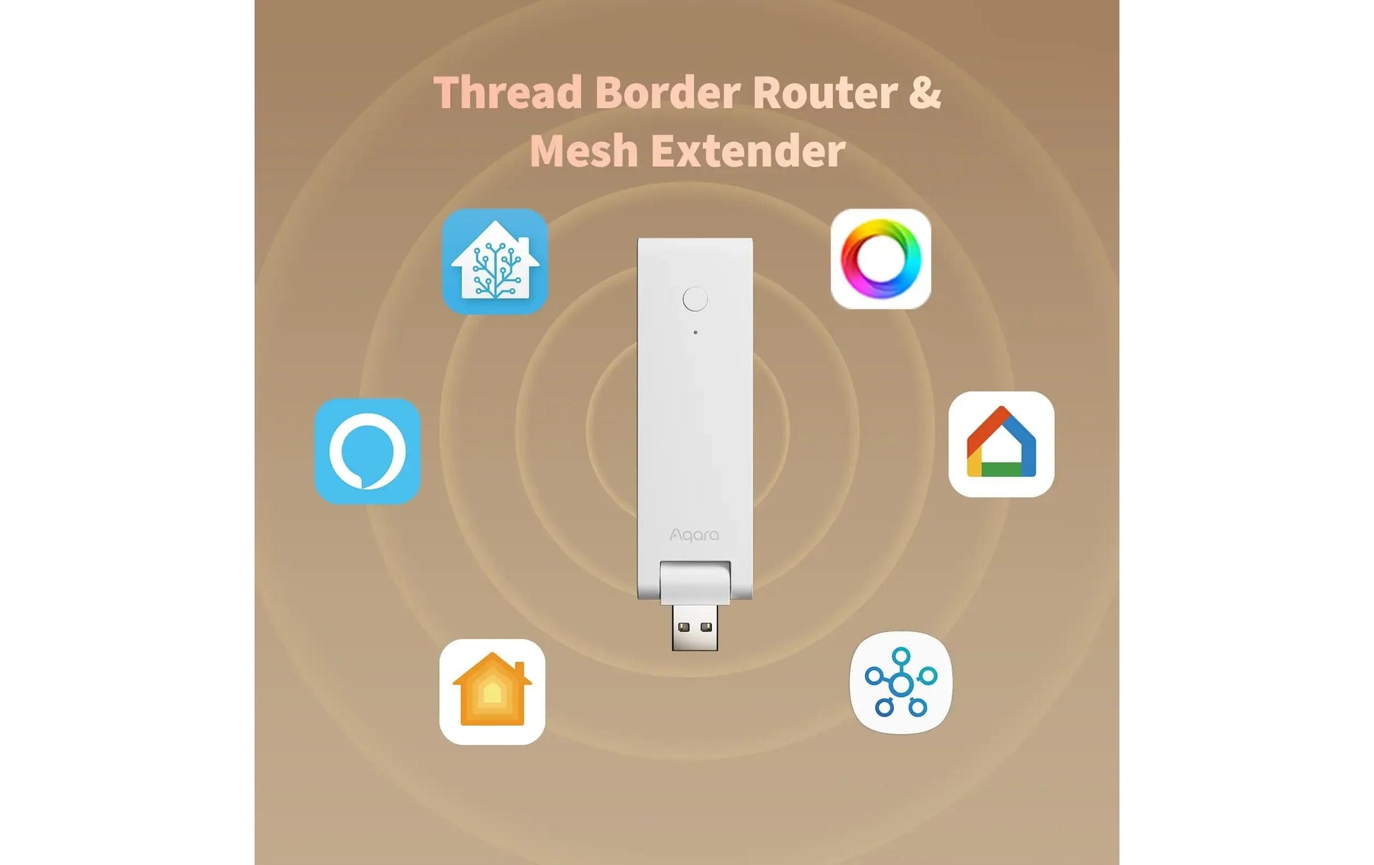 Aqara Hub M100 – Smart-Hub/Bridge – Matter, Zigbee, Thread – für Apple HomeKit, Google Home, Amazon Alexa