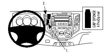 Brodit ProClip Montageplatte, Auto-Montage – für Volkswagen T5 Transporter/Pickup, Caravelle 2010–2015