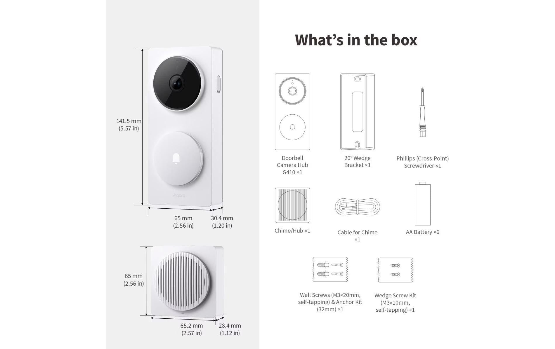 Aqara Smart Video G410 – 3 MP – IR 10 m – WLAN – Aussen
