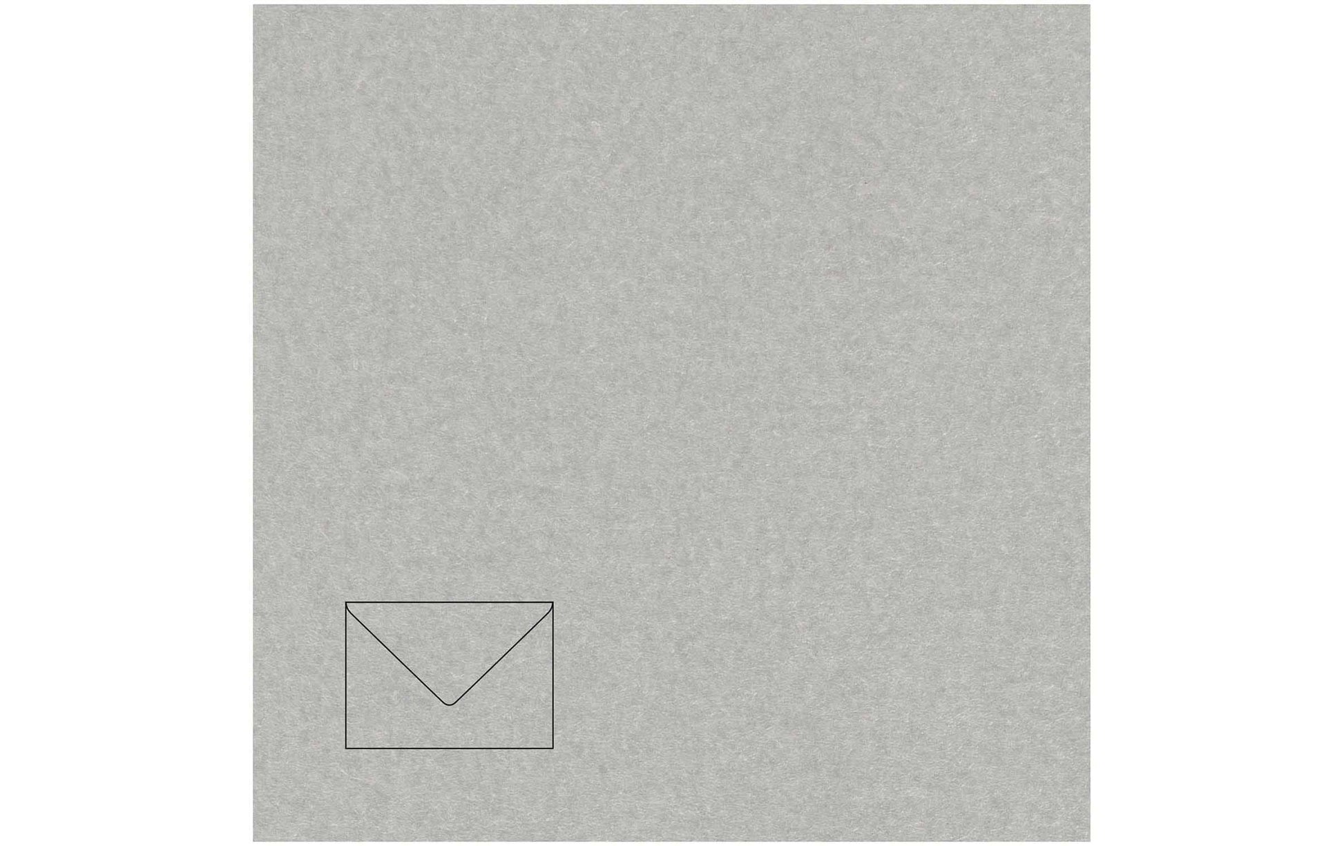 Rico design Couvert B6, ohne Fenster, silber, 120 g/m², Essentials – 50 Stk.