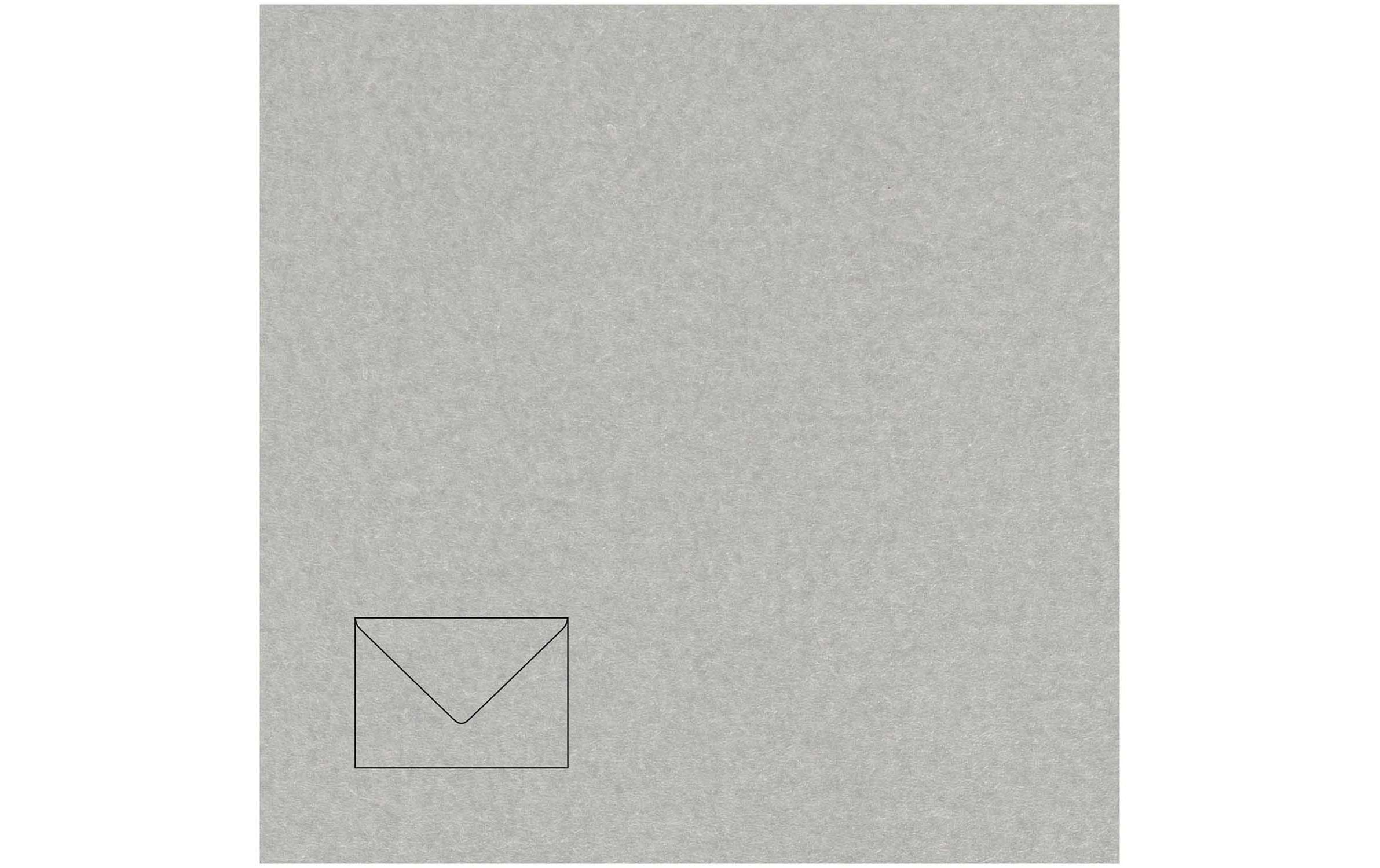 Rico design Couvert B6, ohne Fenster, silber, 120 g/m², Essentials – 50 Stk.