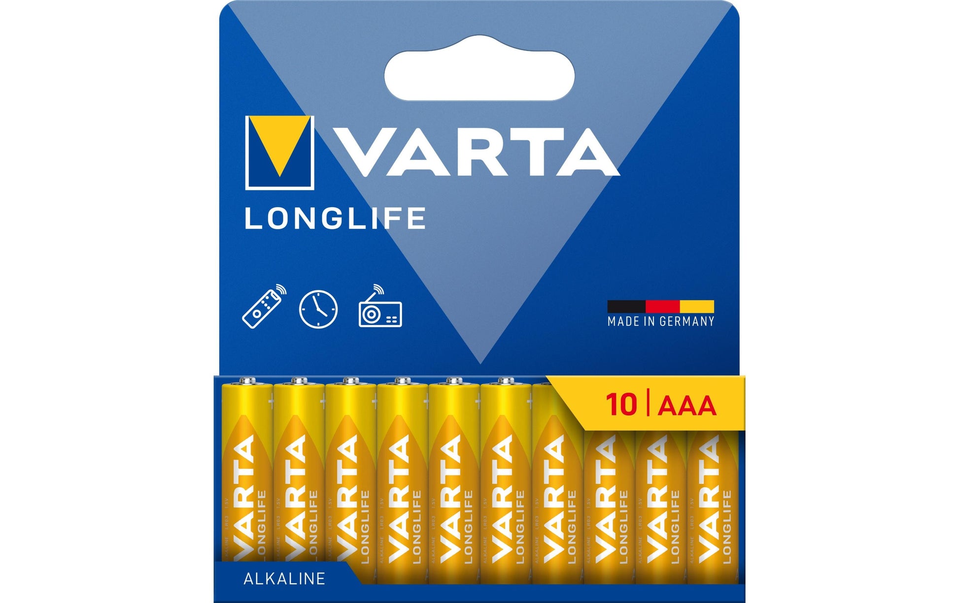 VARTA Longlife AAA Batterien, Alkaline, 1,5 V – 10 Stk.