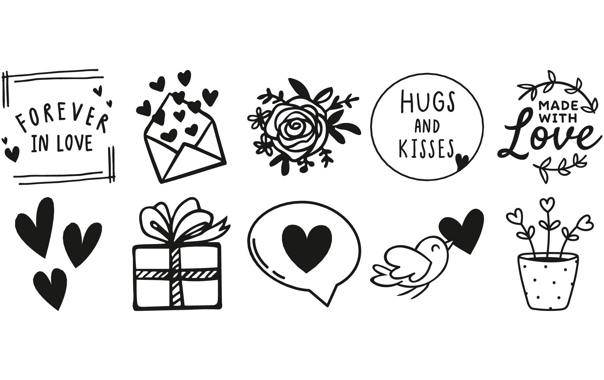 Trodat Motivstempel Switch – Motiv: Liebesbotschaften