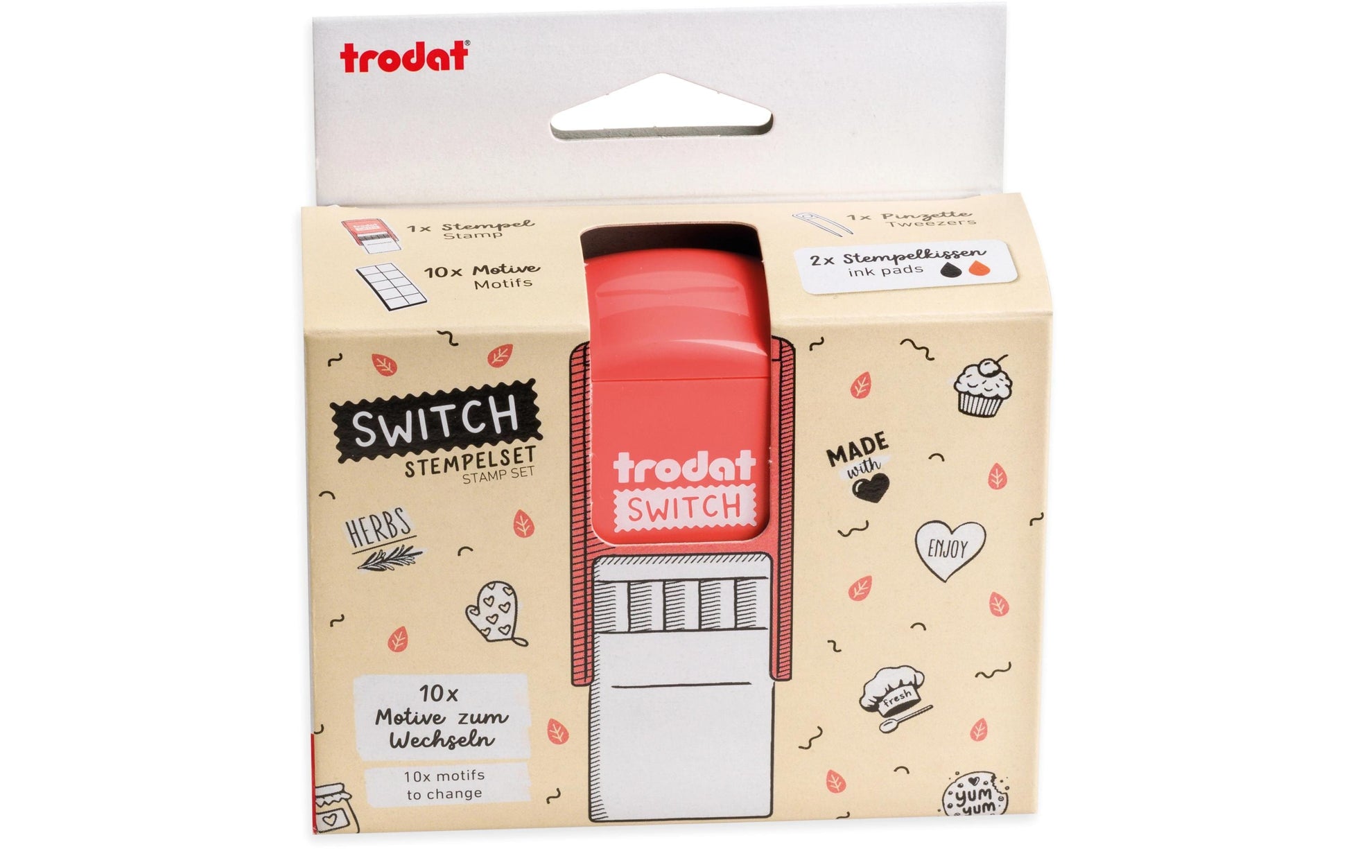 Trodat Motivstempel Switch – Motiv: Selbstgemachtes, Englisch