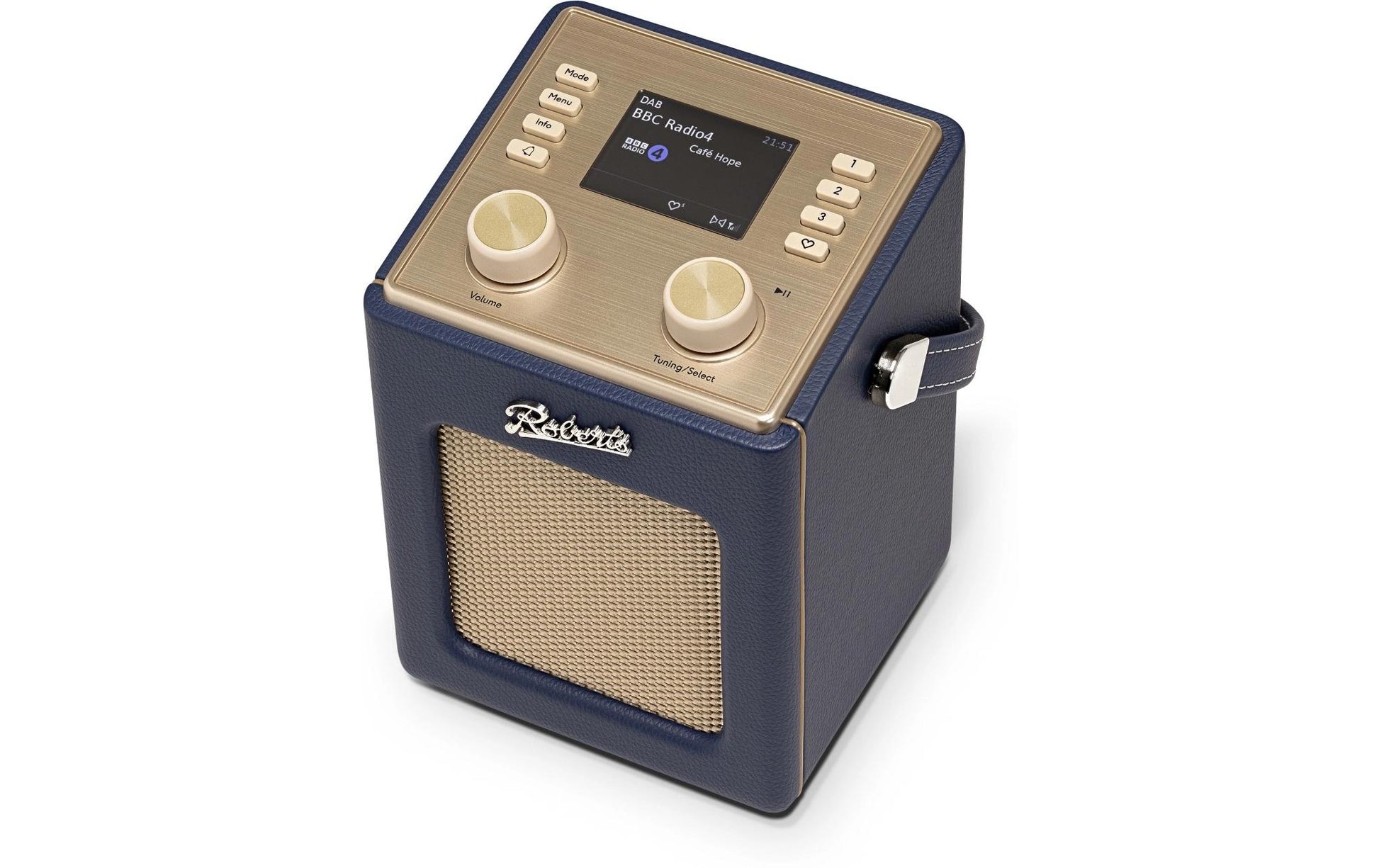 Roberts Radio Roberts Revival Mini 2 – DAB-/Internetradio – Portabel – DAB+, Akkubetrieb – Dunkelblau