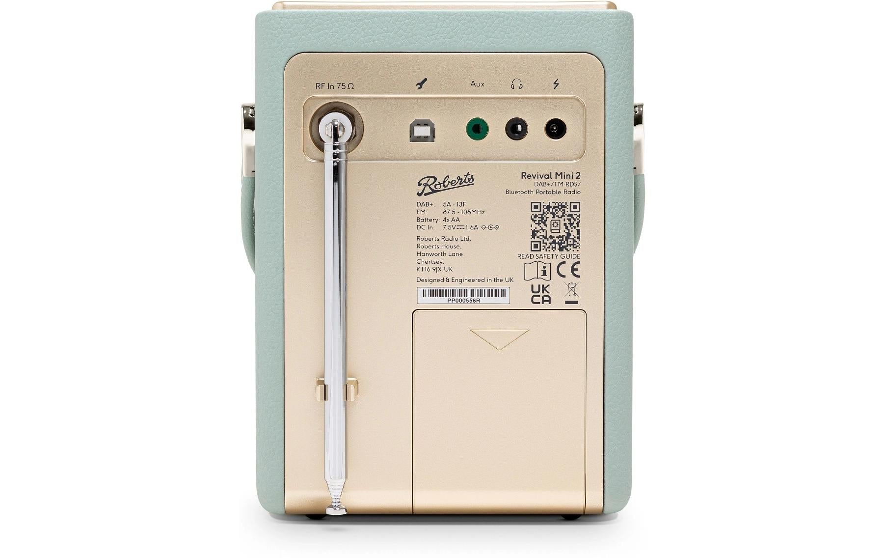 Roberts Radio Roberts Revival Mini 2 – DAB-/Internetradio – Portabel – UKW, Bluetooth – Himmelblau