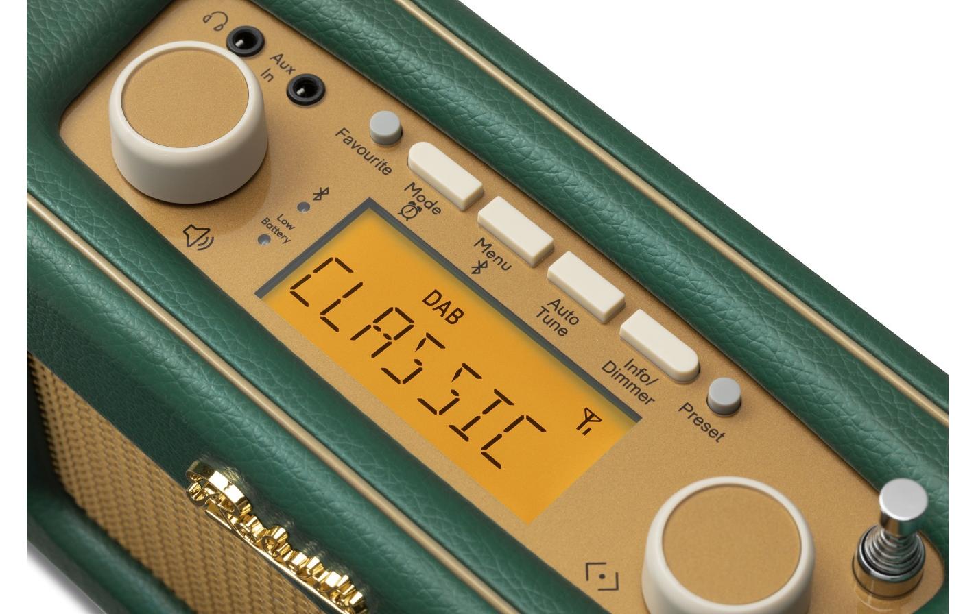 Roberts Radio Roberts – Revival Uno – DAB-/Internetradio – Portabel – DAB+, Bluetooth, Akkubetrieb – Dunkelgrün
