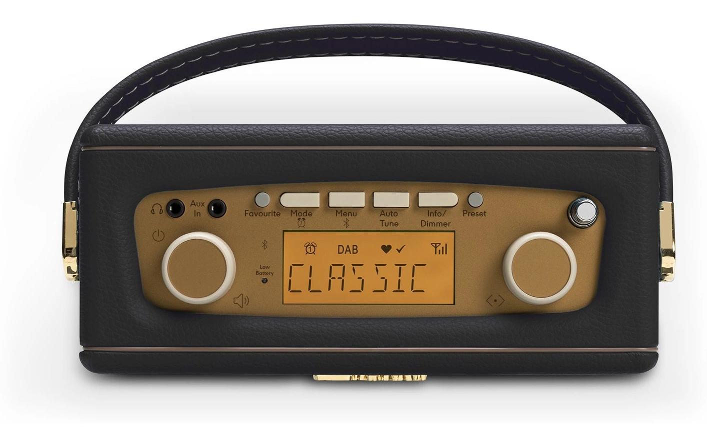 Roberts Radio Roberts – Revival Uno – DAB-/Internetradio – Portabel – UKW, Bluetooth, Akkubetrieb – Schwarz