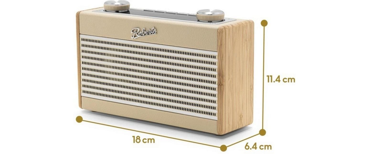 Roberts Radio Roberts Rambler Uno – DAB-/Internetradio – DAB+, Akkubetrieb – Crème