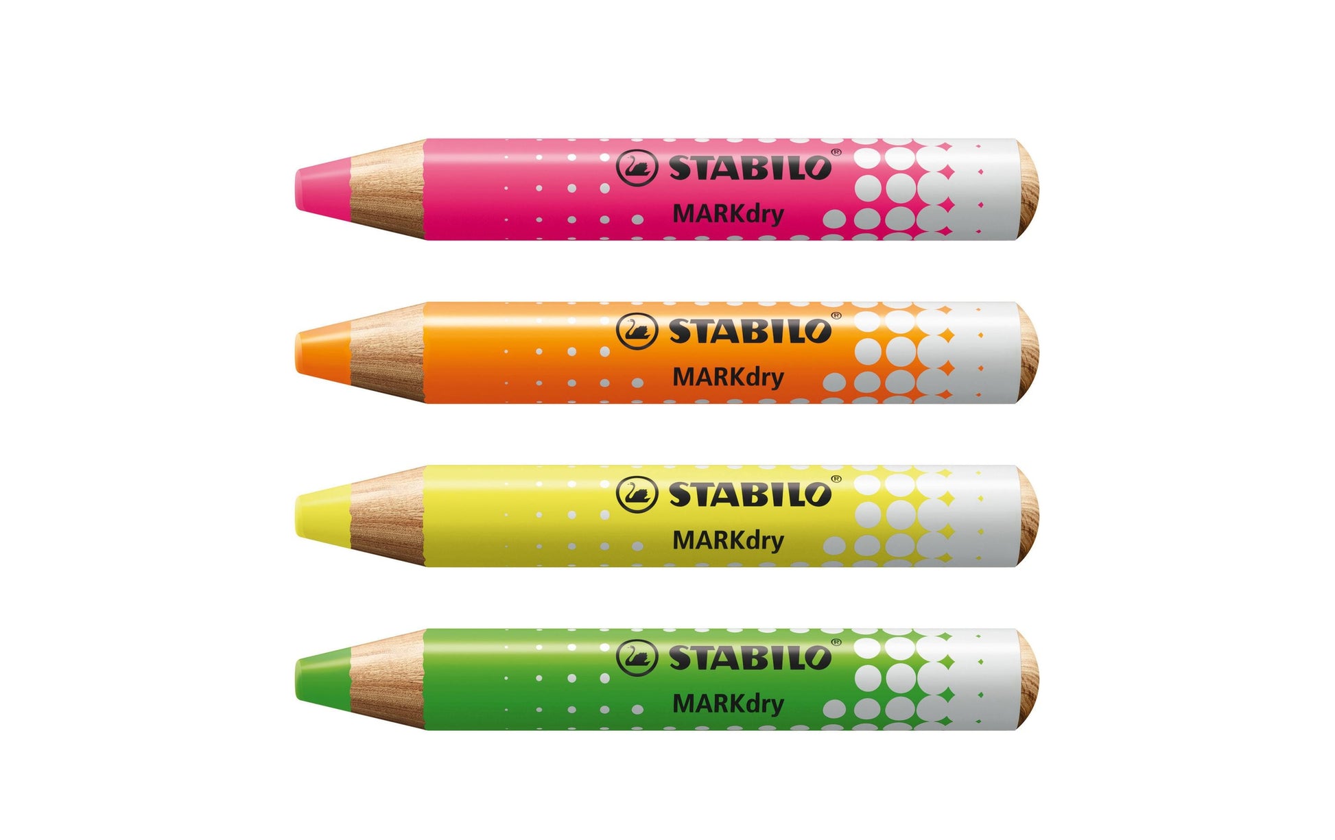 STABILO Whiteboard-Marker MARKdry – 2-5 mm – sortiert – 4er-Set – trocken abwischbar