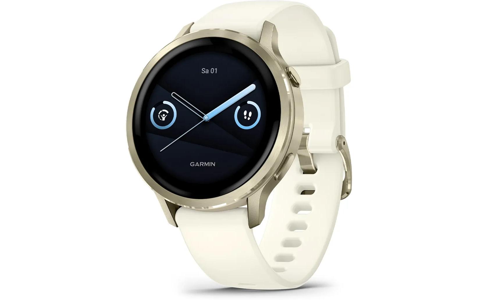 Garmin Venu 4 – Smartwatch – 41 mm, GPS, ANT+, AMOLED, Gorilla Glass, 5 ATM, Beige, Sportarmband