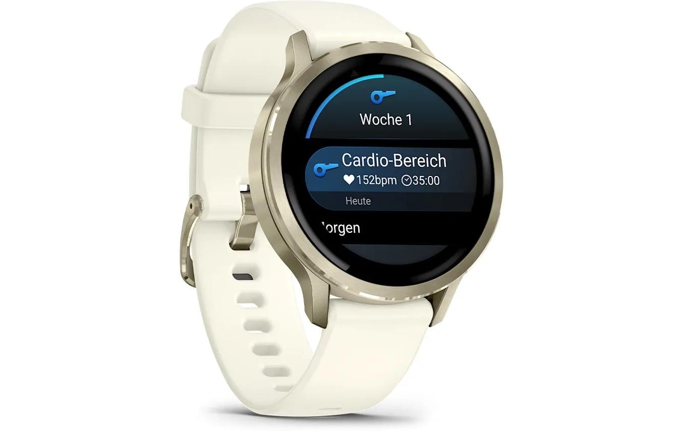 Garmin Venu 4 – Smartwatch – 41 mm, GPS, ANT+, AMOLED, Gorilla Glass, 5 ATM, Beige, Sportarmband