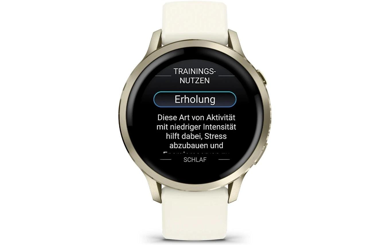 Garmin Venu 4 – Smartwatch – 41 mm, GPS, ANT+, AMOLED, Gorilla Glass, 5 ATM, Beige, Sportarmband