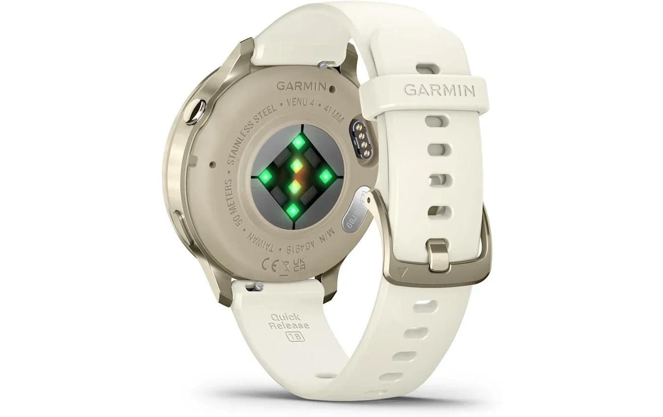 Garmin Venu 4 – Smartwatch – 41 mm, GPS, ANT+, AMOLED, Gorilla Glass, 5 ATM, Beige, Sportarmband