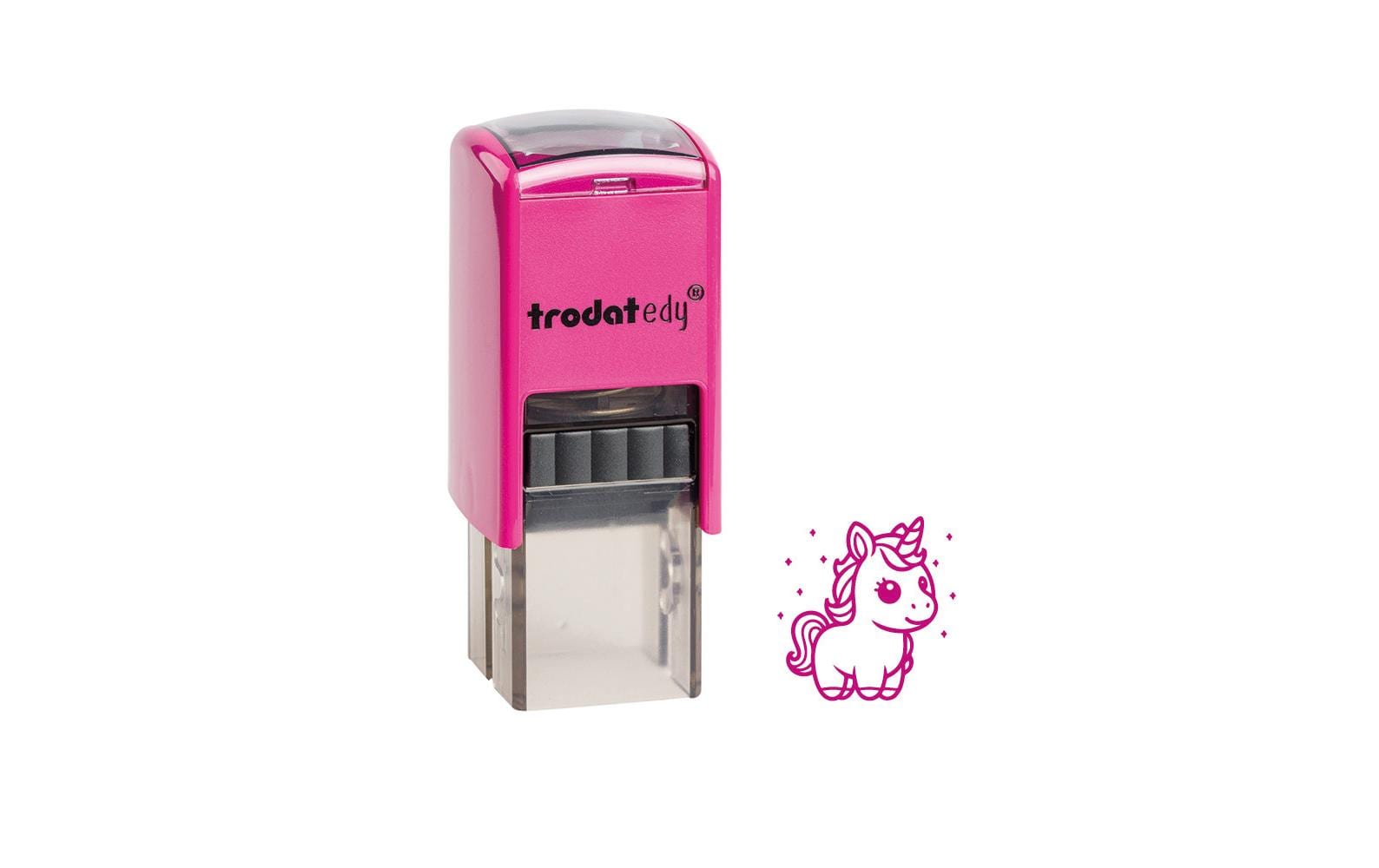 Trodat Edy Fix – Motivstempel, Motiv Einhorn, Rosa