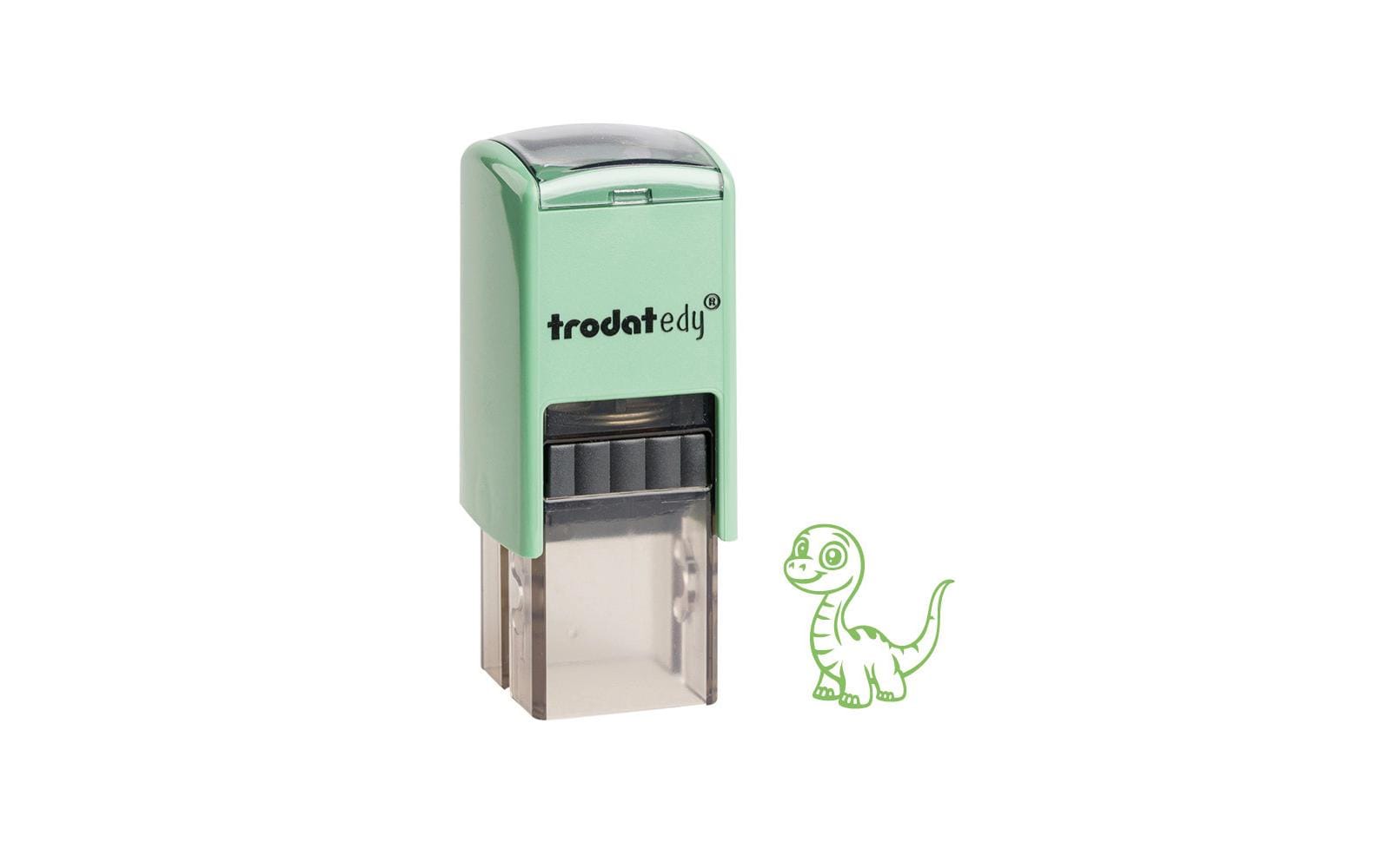 Trodat Edy Fix – Motivstempel, Motiv Brontosaurus – Grün