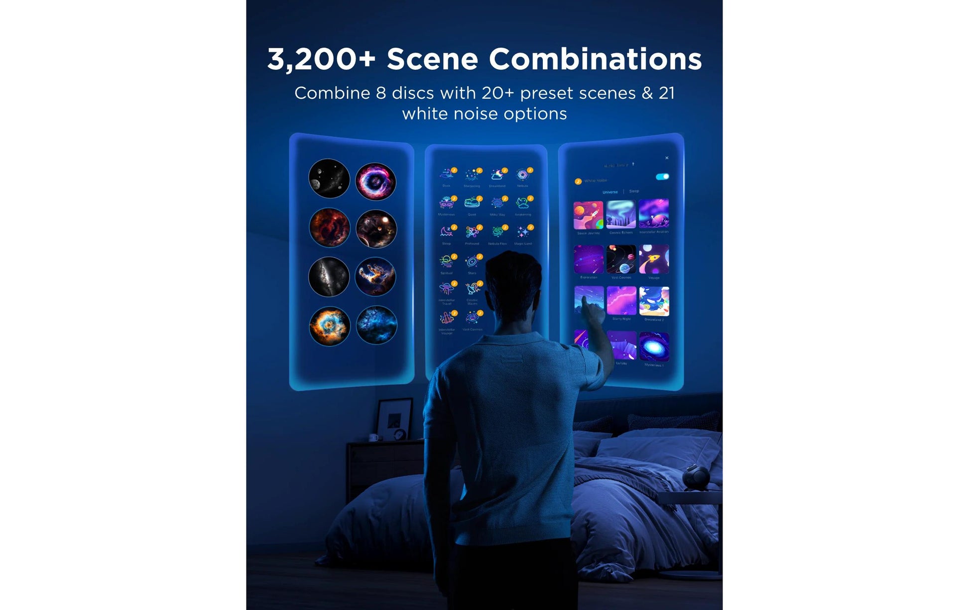Govee Galaxy Light Projector 2 Pro Nachtlicht – dimmbar, für Smartphone (Bluetooth), schwarz, Timer