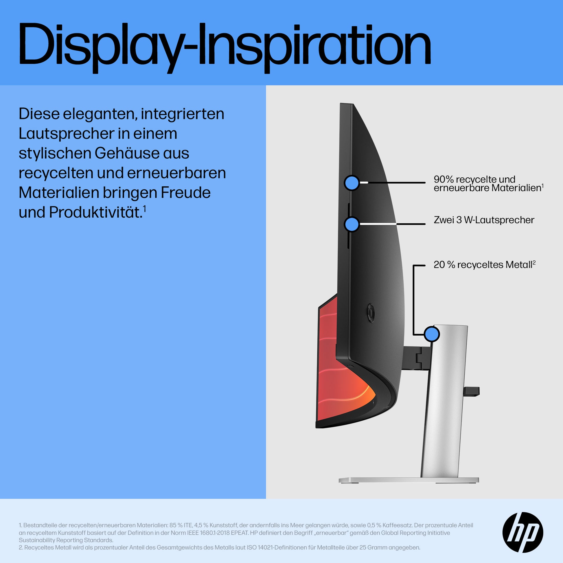 HP E45C G5 – Monitor, 5120 × 1440 (DQHD), Gebogen, USB‑C, DisplayPort, HDMI