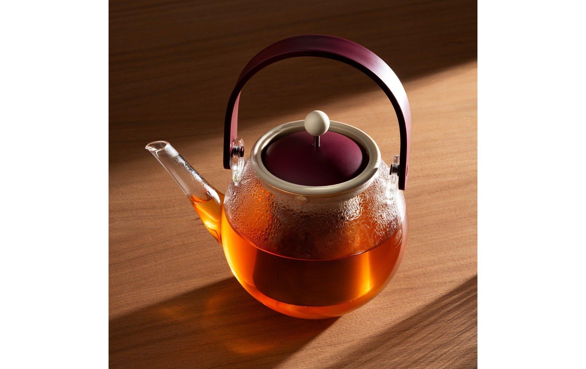 Bodum Assam – Teekanne – 1 l – mit Edelstahlfilter – dunkelrot