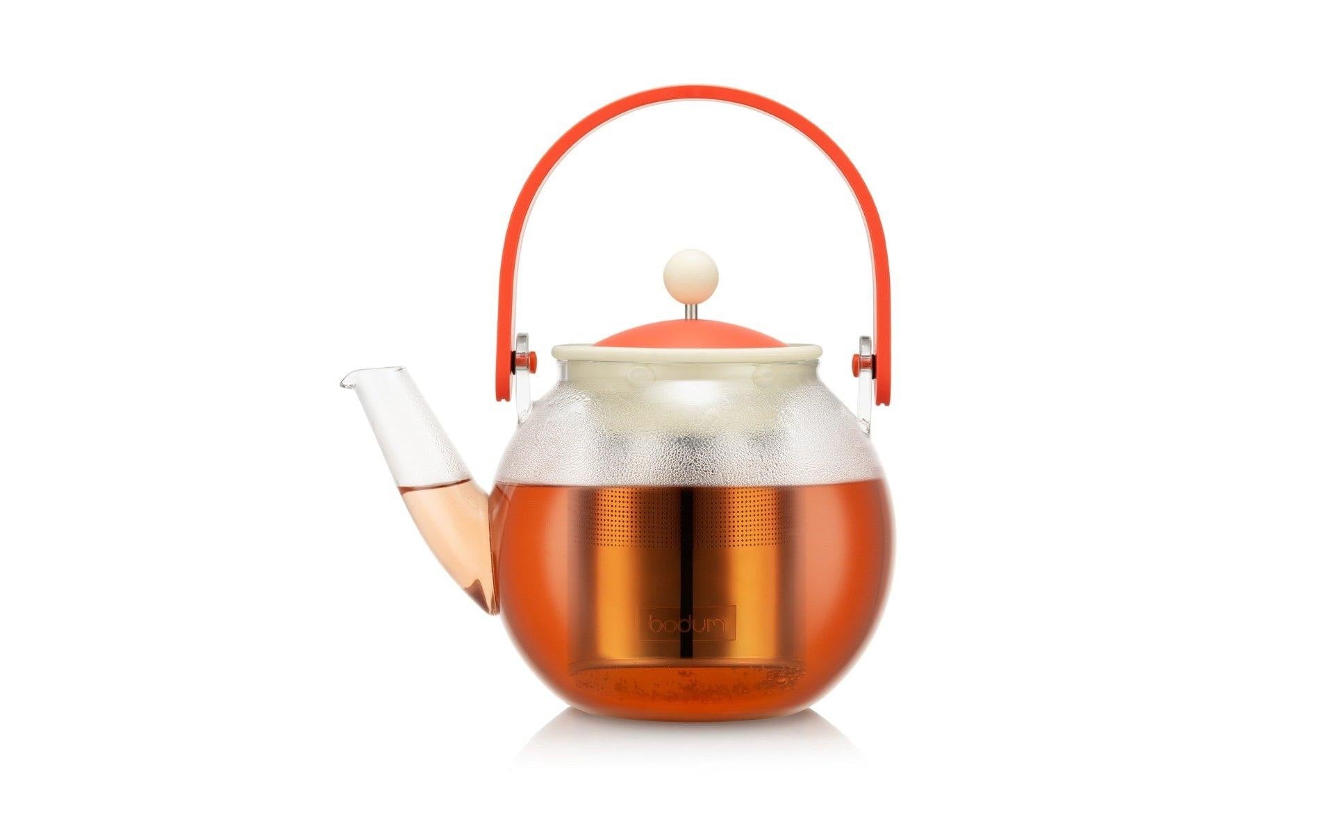 Bodum Teekanne Assam – 1 l, 20,2 × 22,0 × 14,6 cm, Borosilikatglas/Bambus, mit Edelstahlfilter