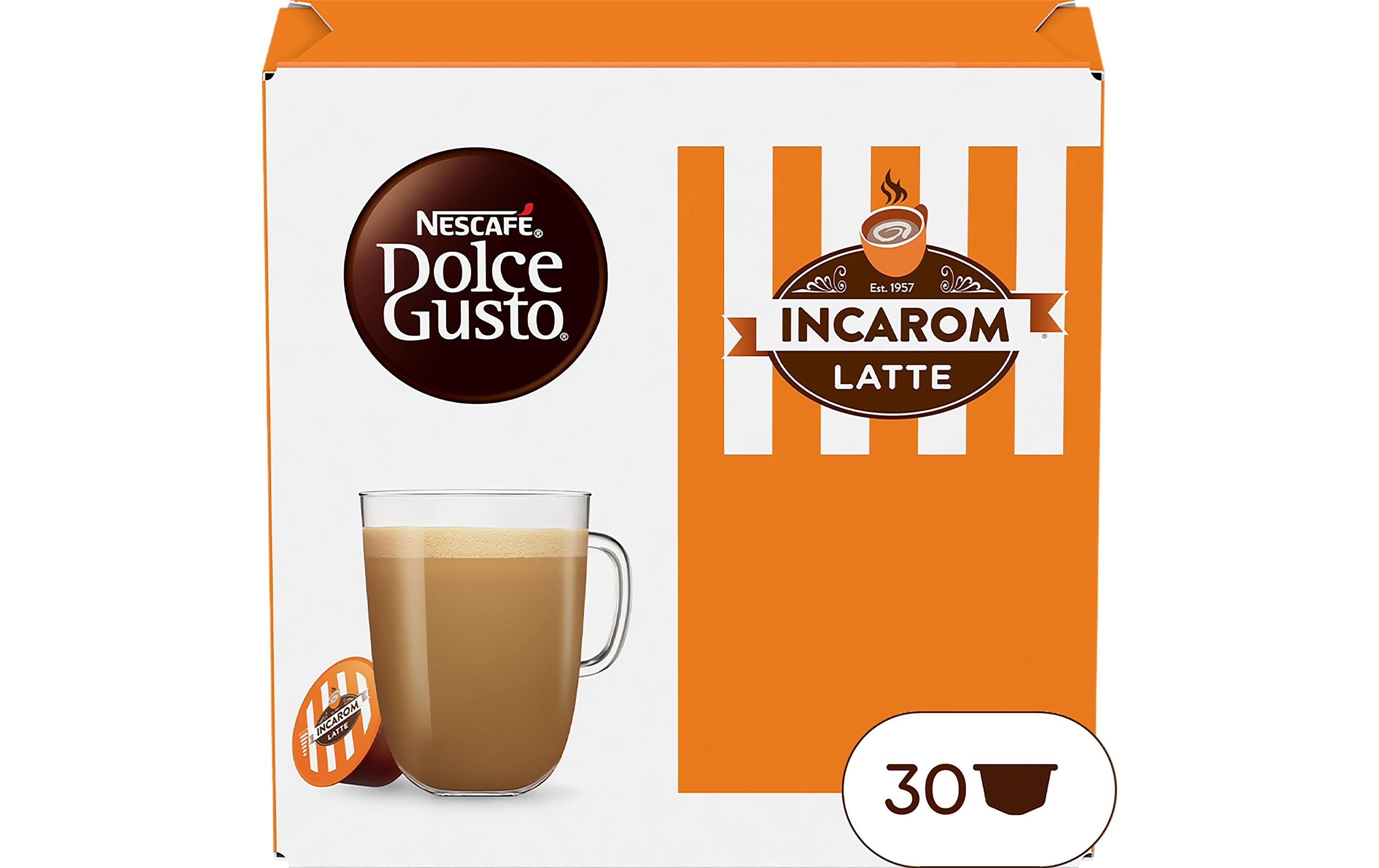 Nescafé Incarom Latte – Kapseln für Dolce Gusto – Milchkaffee, 30 Kapseln