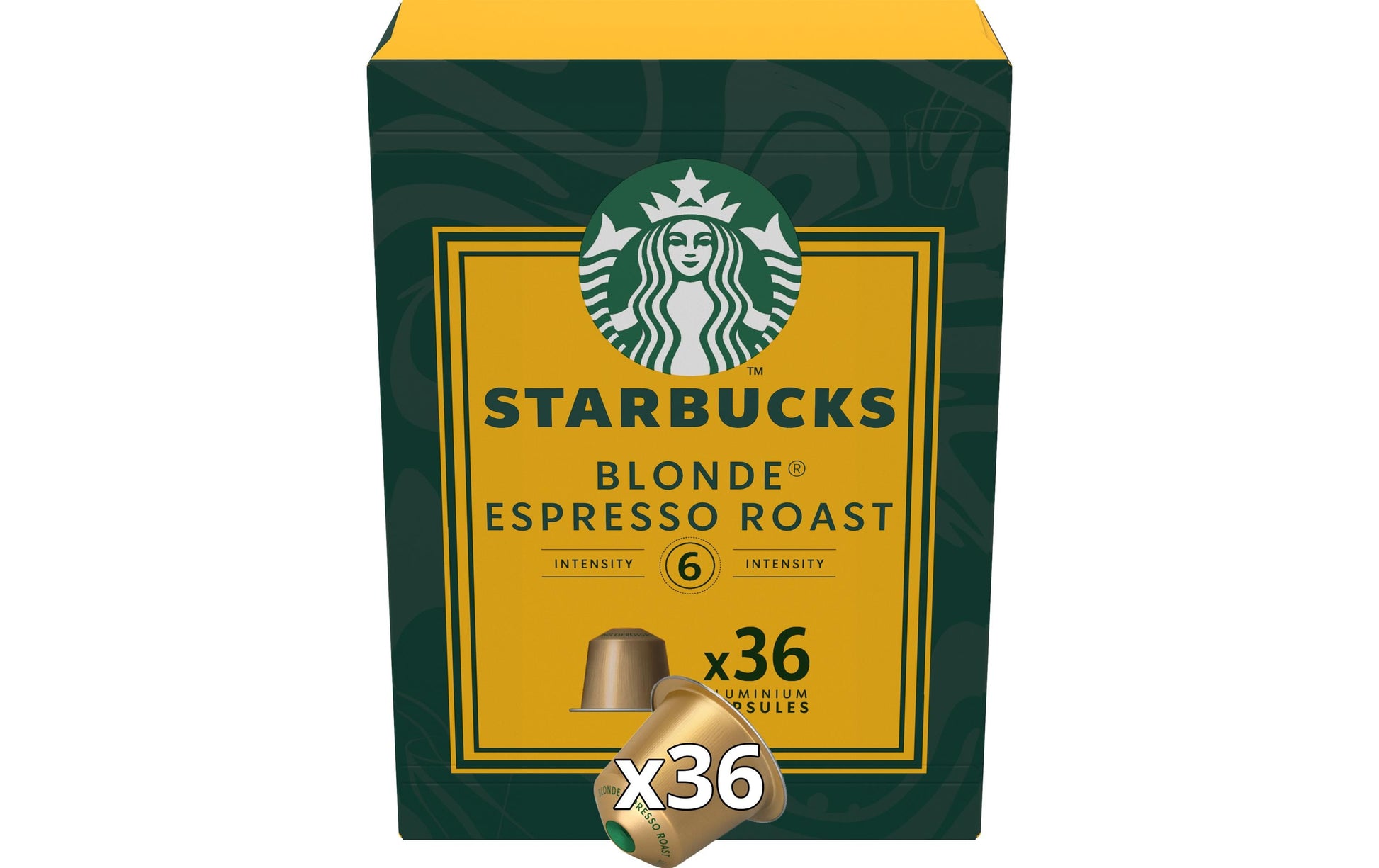 Starbucks Blonde Espresso Roast – Kapseln für Nespresso – Espresso, 36 Kapseln