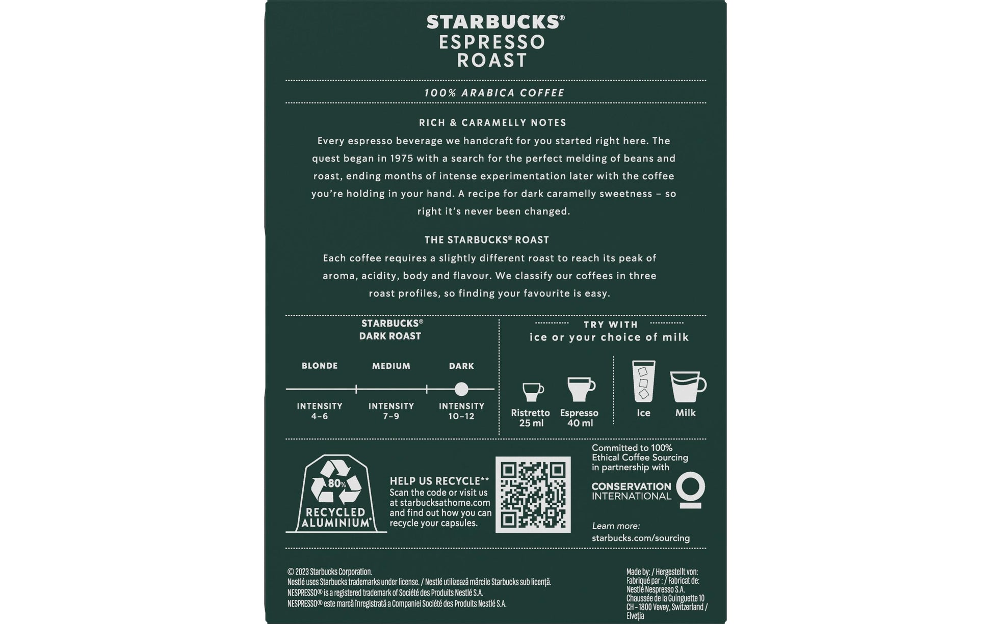 Starbucks Espresso Roast – Kapseln für Nespresso – Espresso, dunkel, 36 Kapseln