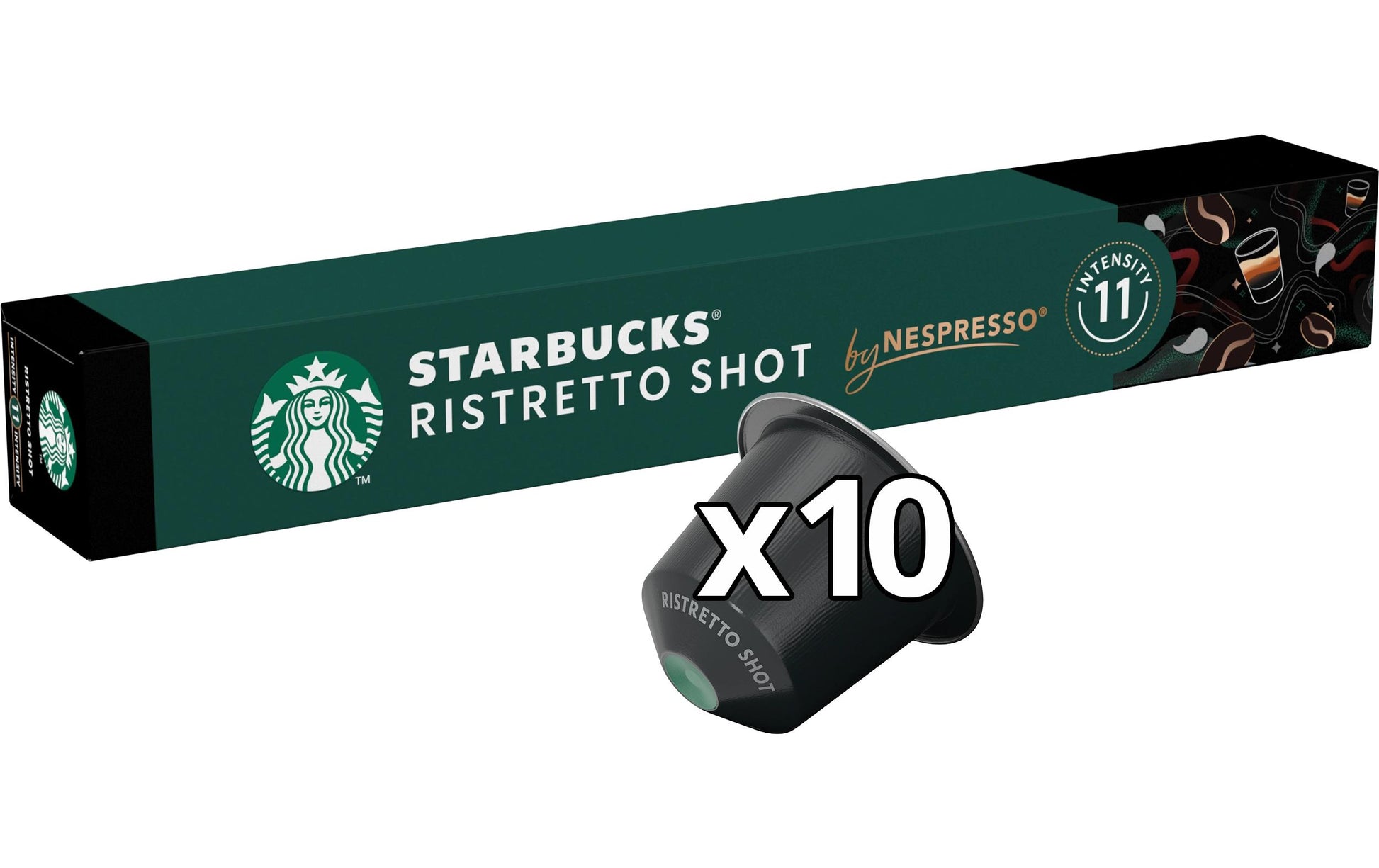 Starbucks Ristretto Shot – Kapseln für Nespresso – Dunkel, 10 Kapseln
