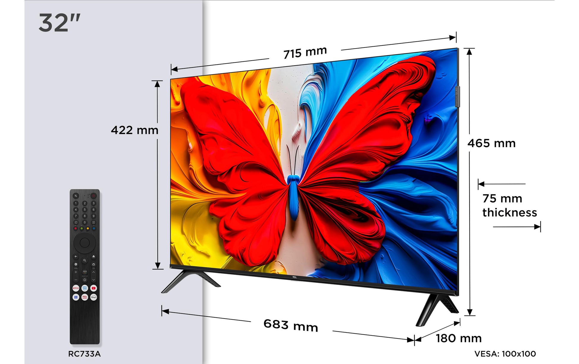TCL S5K – 32" QLED Full HD, Android TV, (2025)