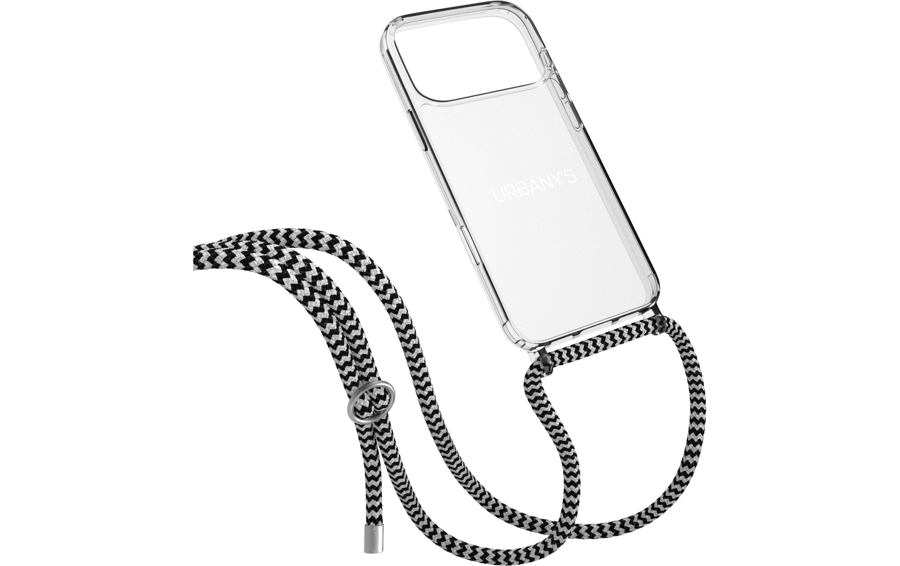 Urbany's Urbanys – Halskettenhülle – für Apple iPhone 17 Pro Max – HYPNOTICZEBRA SILVERRINGS