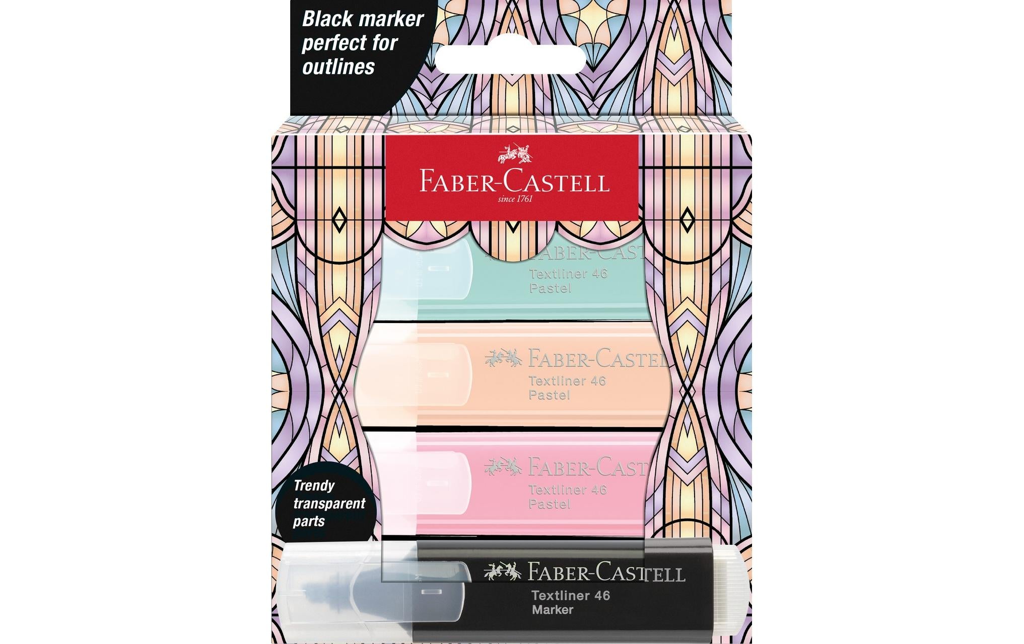Faber-Castell Textliner 46 Textmarker – Pastell, Keilspitze 1/2/5 mm