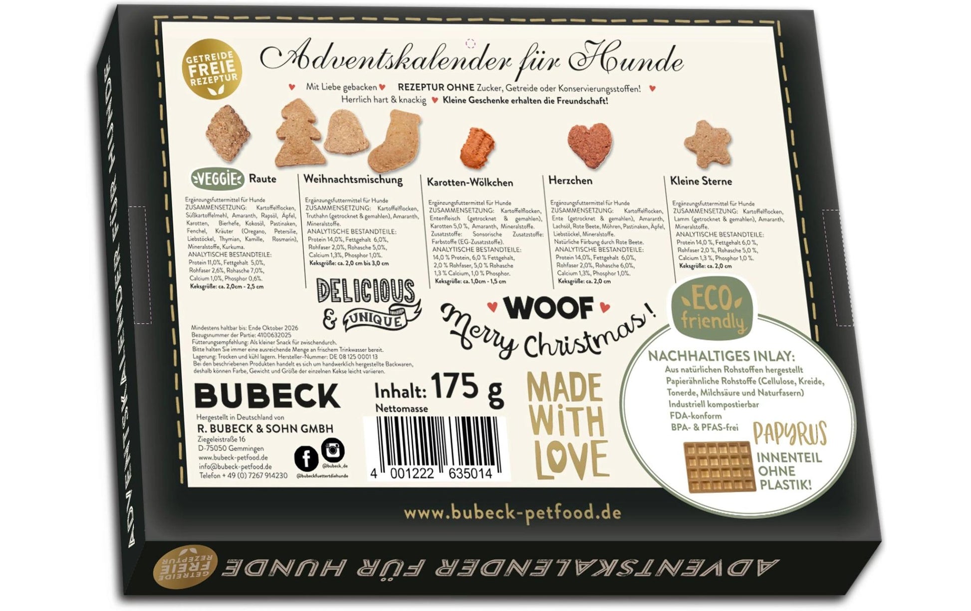 Bubeck Adventskalender – Hund – Befüllt