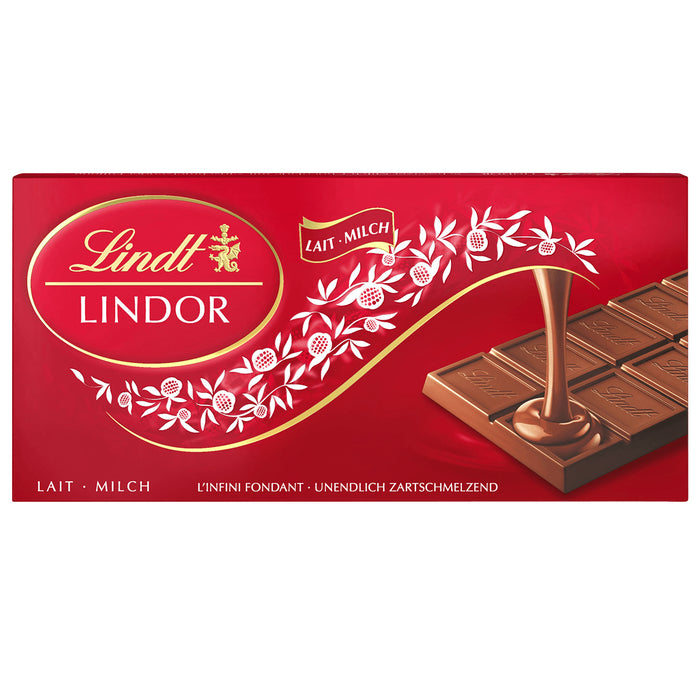 Lindt LINDOR Tafelschokolade – Milch – 5 × 100 g