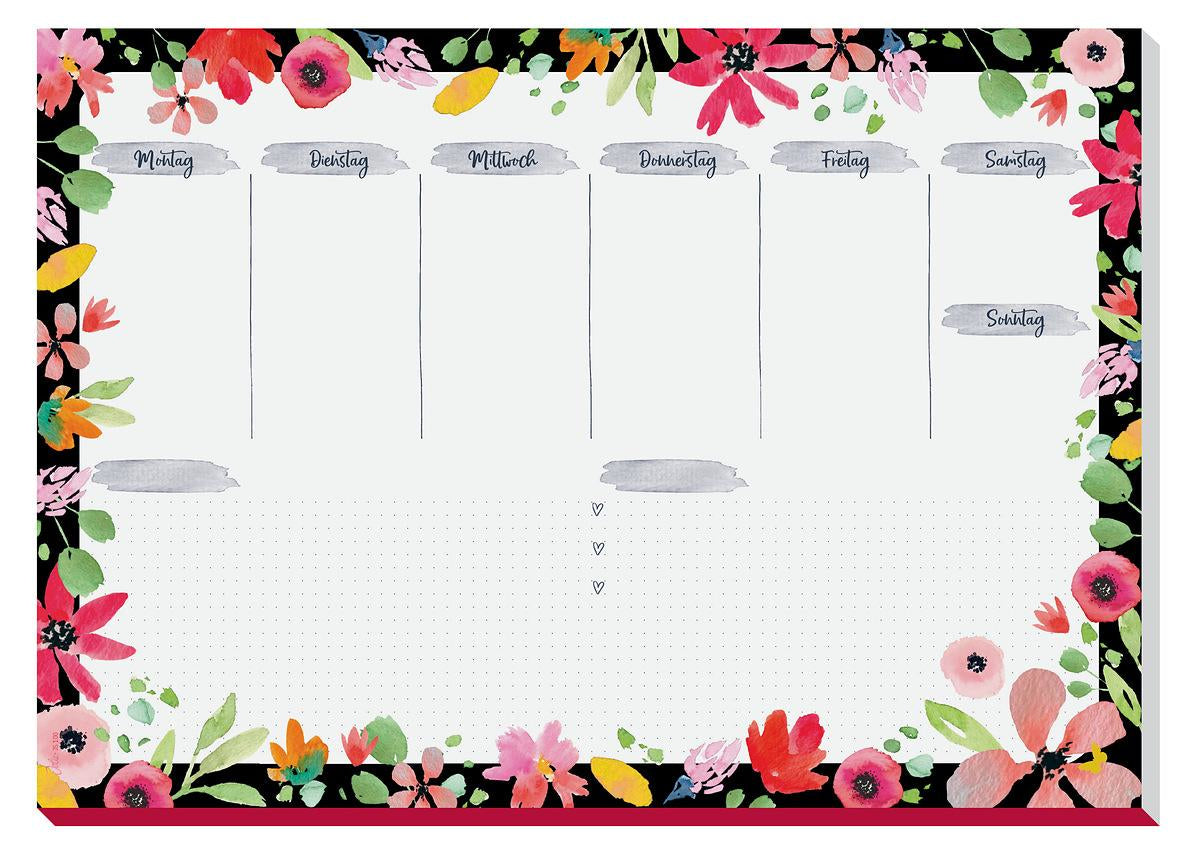 Sigel JOLIE Wochenplaner – undatiert, A3, Flower Love